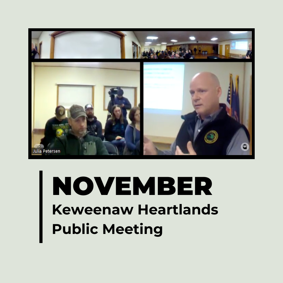 Keweenaw Heartlands Project - November 29, 2023 Public Meeting Video