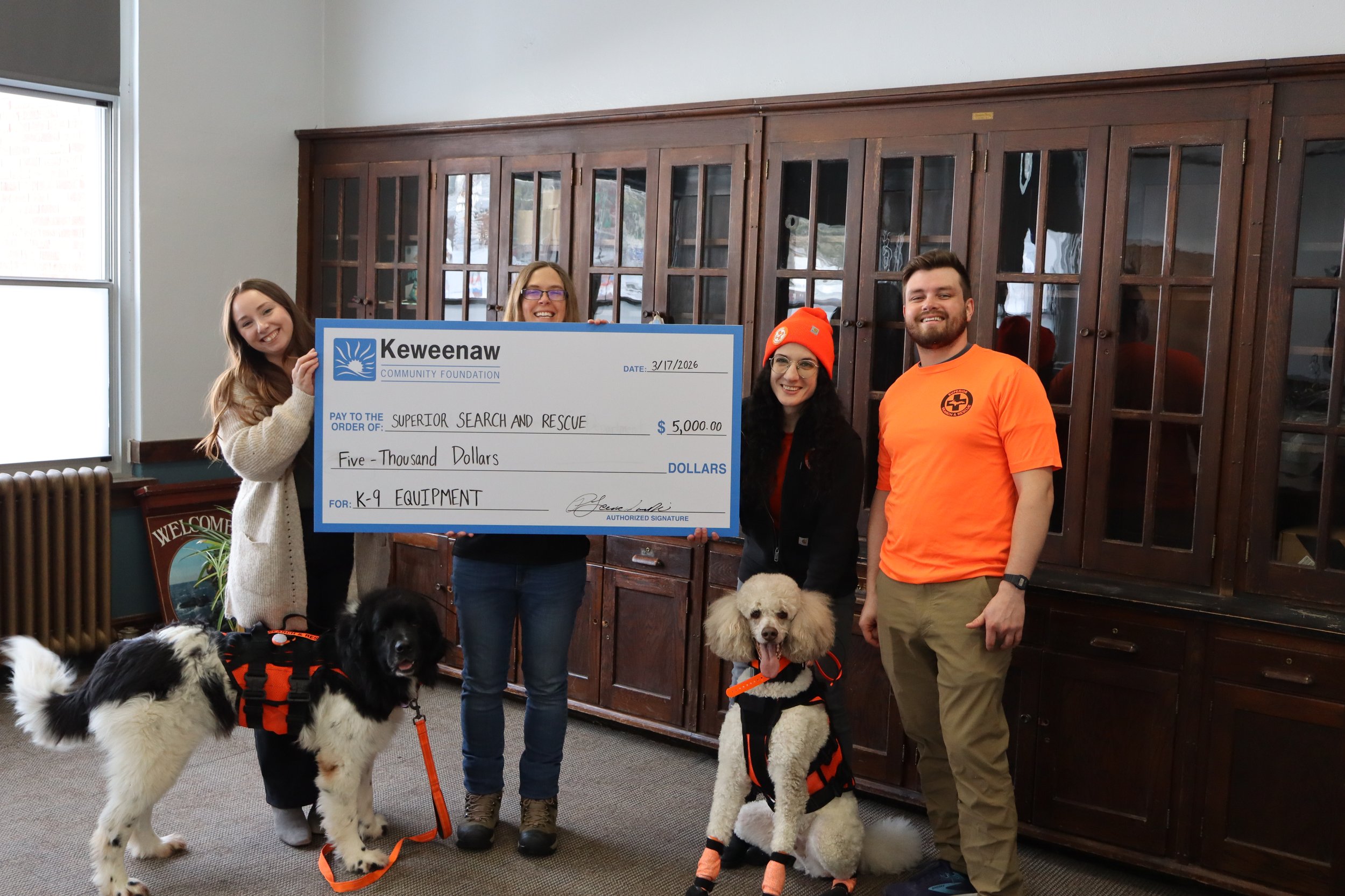 Superior Search and Rescue Receives Grant for K9 Equipment