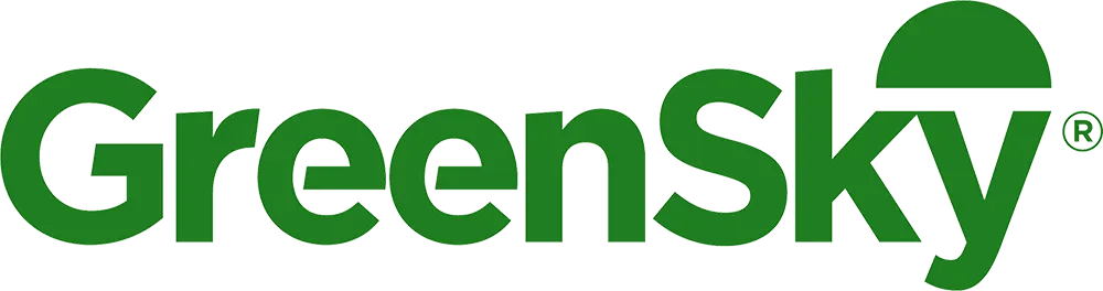 Green Sky logo with the word "Greensky" in bold green letters.