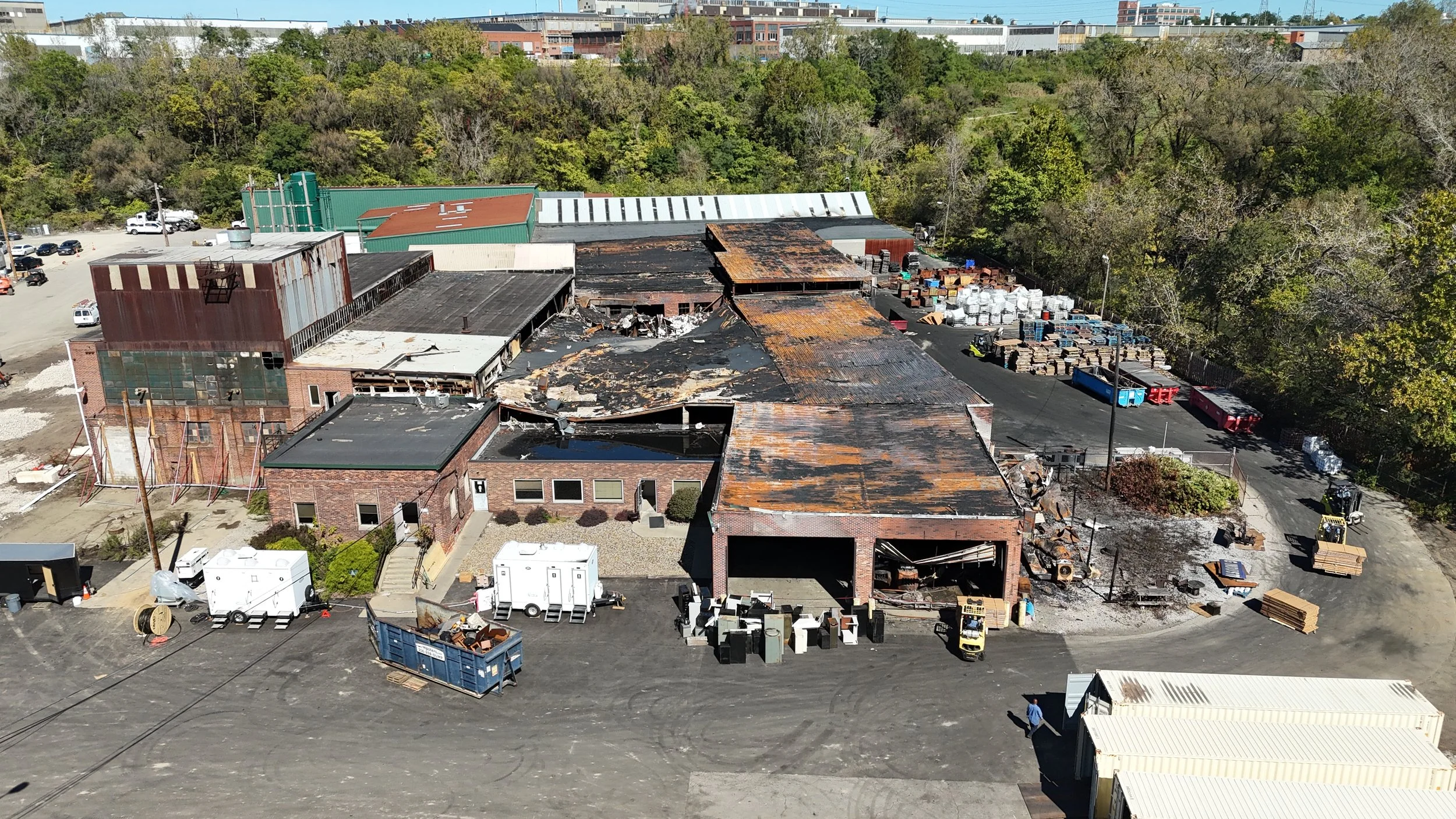 River Recycling Industrial Fire