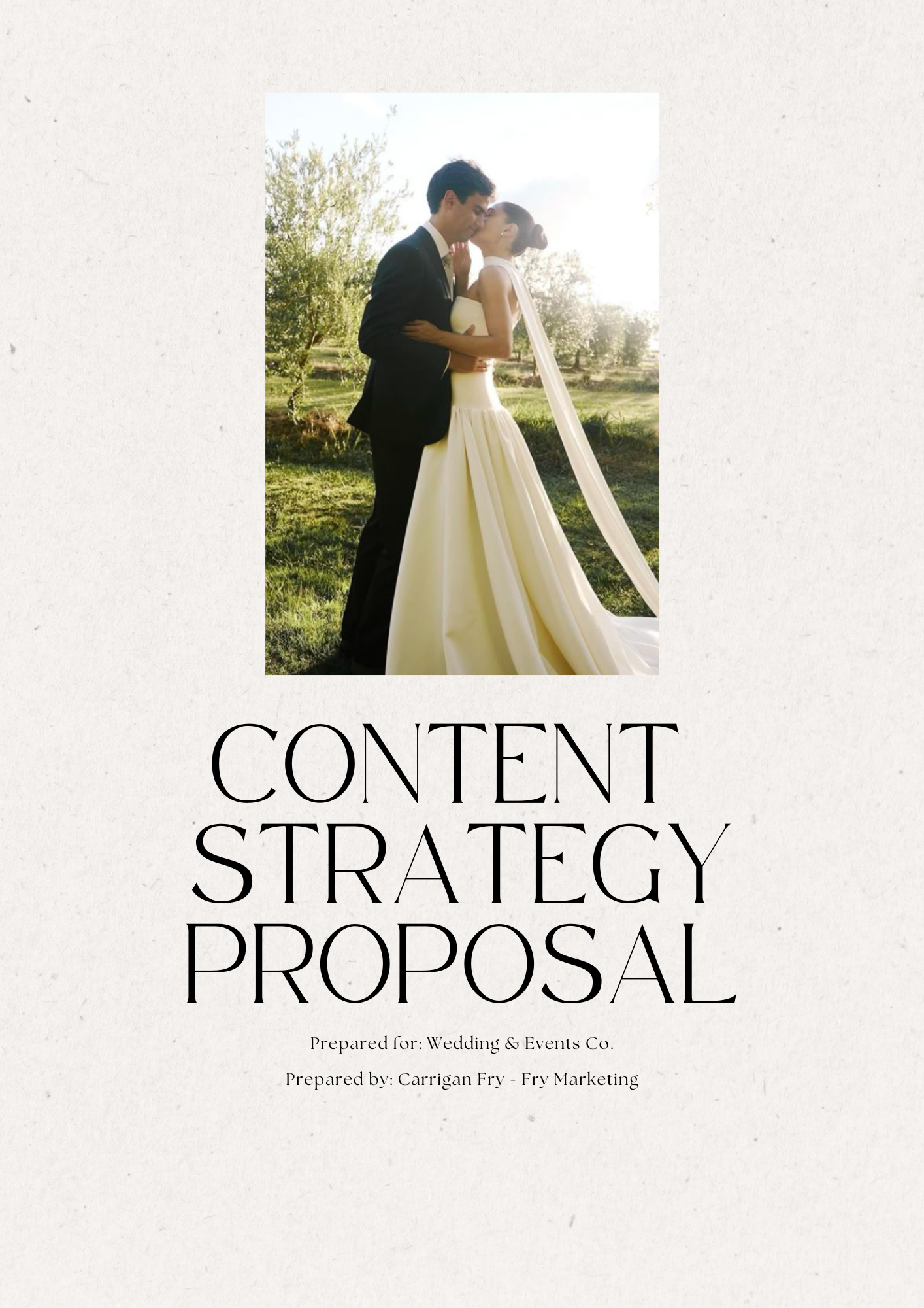 Content Strategy Proposal for Wedding/Event Planning