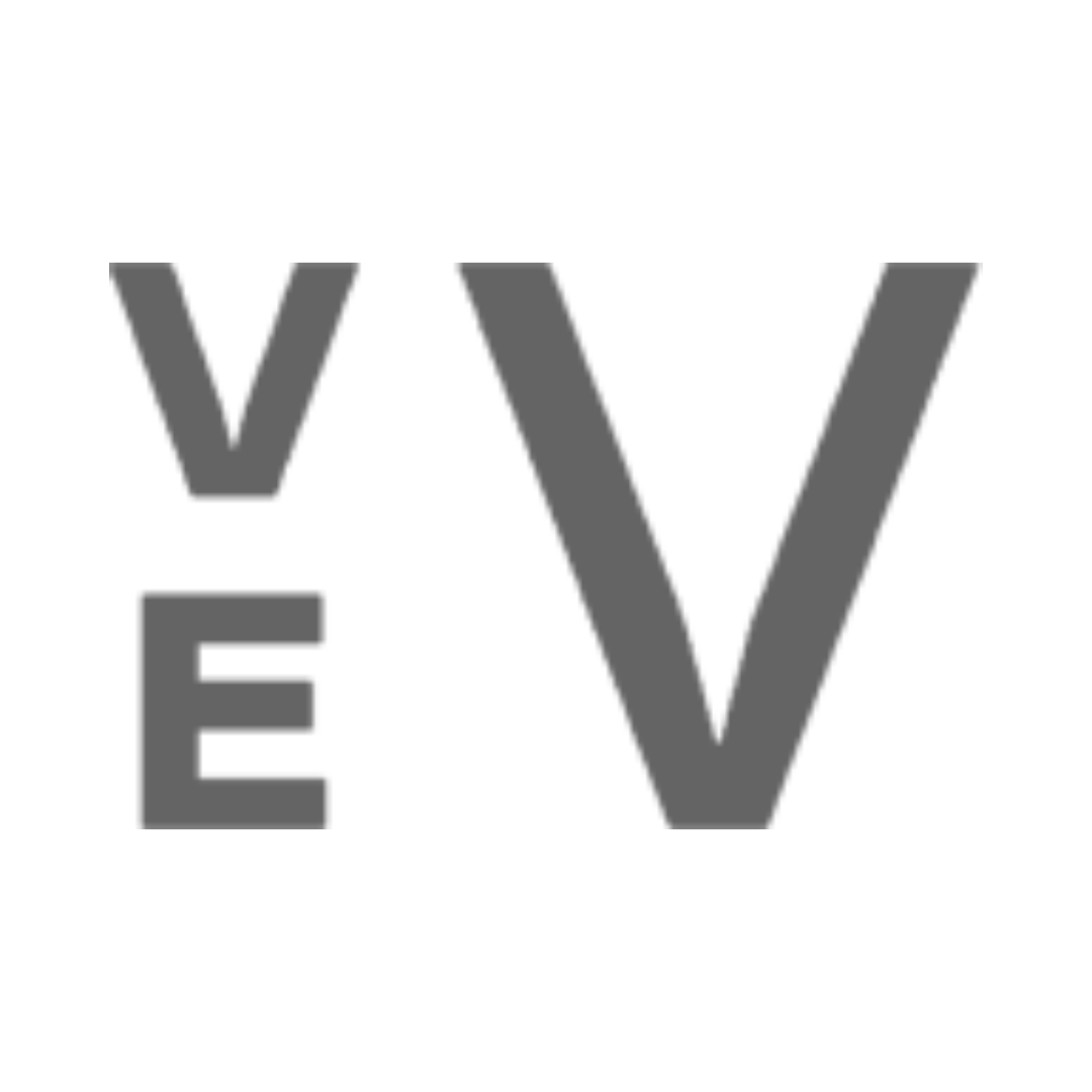 Black background with large gray letter 'V' and smaller gray letter 'E' beside it.