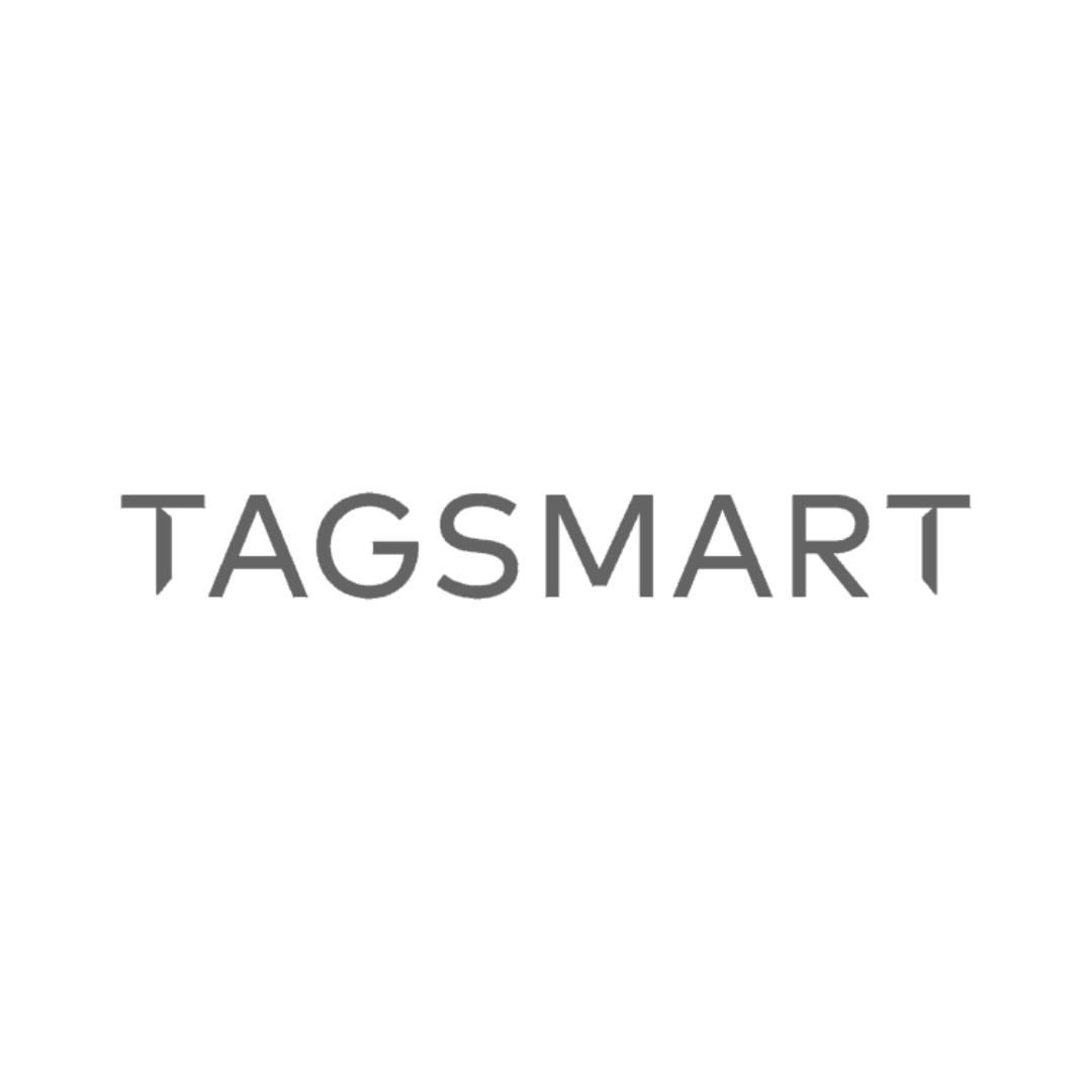 Logo for TAGSMart with a stylized tag icon and the company name
