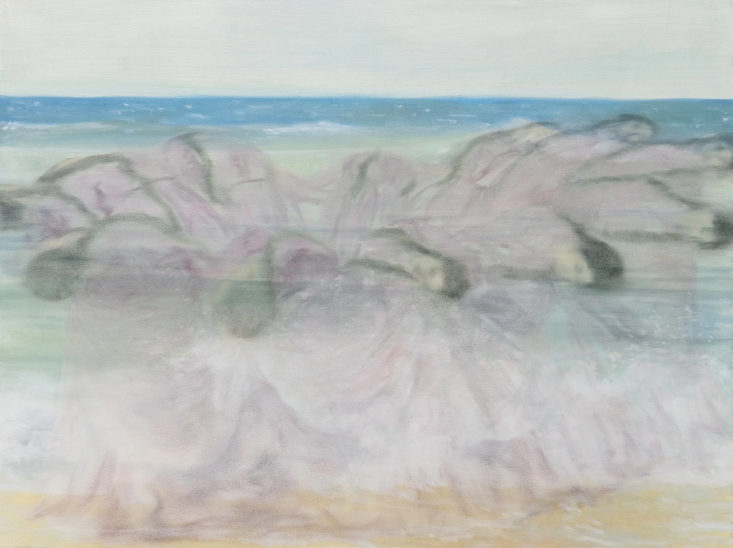 'Dancers on the Shore' Oil on Canvas, 100 x 75 cm