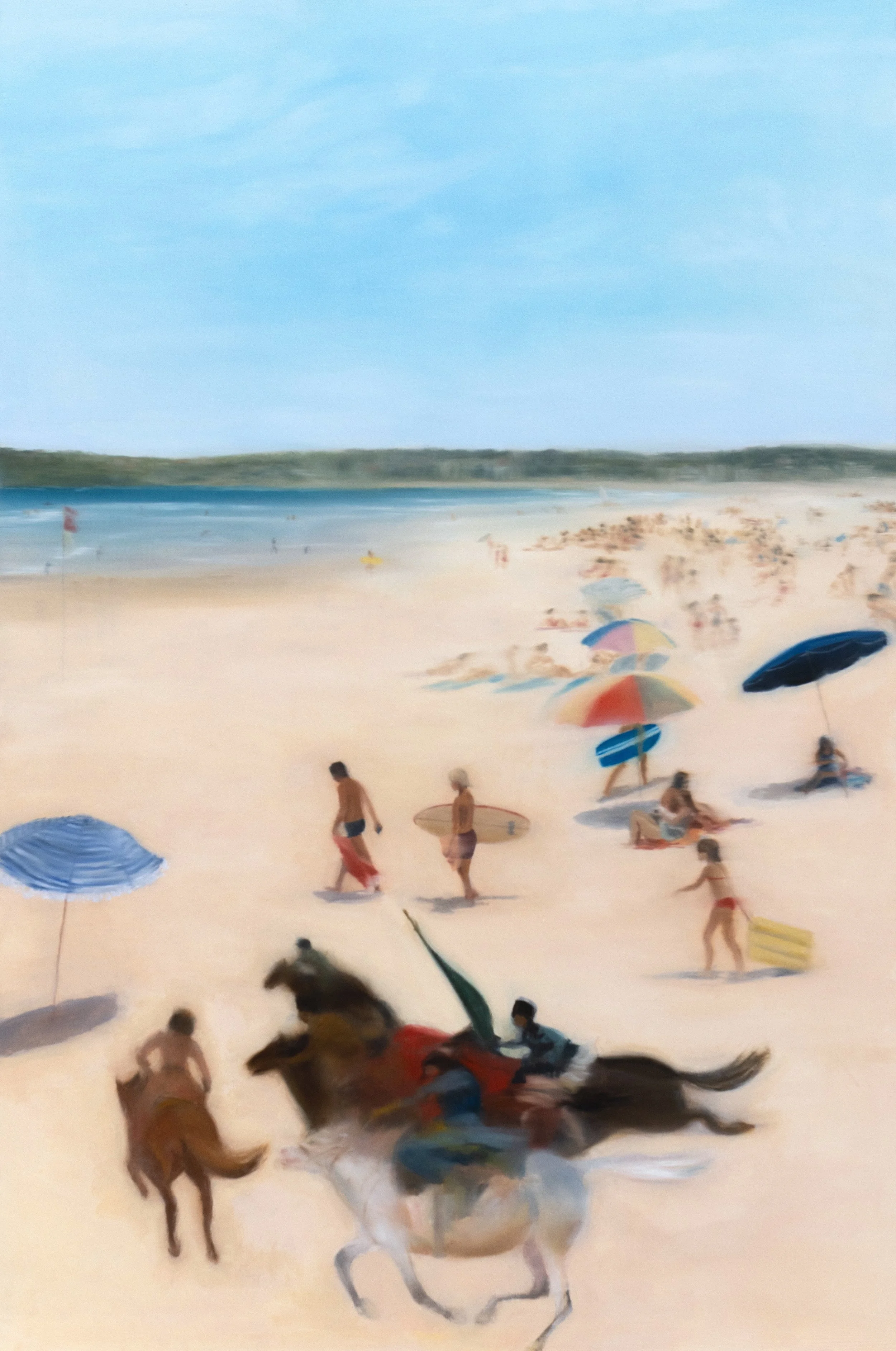 'Conflict on Bondi Beach' 
Oil on Canvas, 150 x 100 cm 