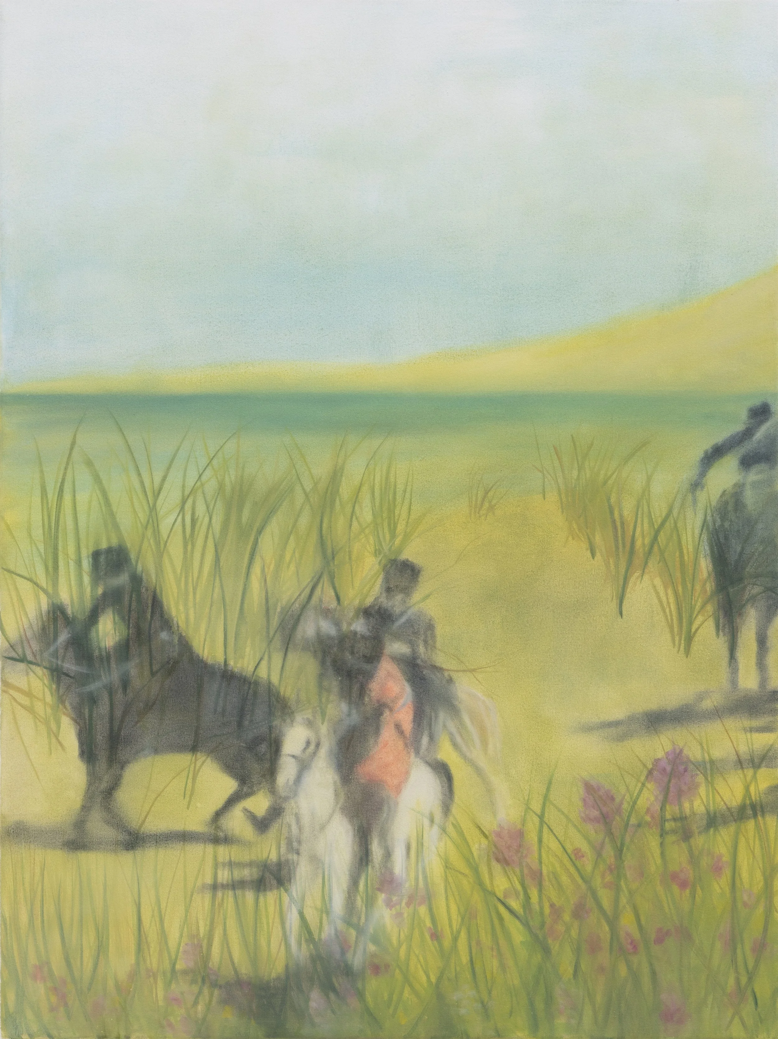 'Wedding Games in the Field, on the Dunes' Oil on Canvas, 100 x 75 cm