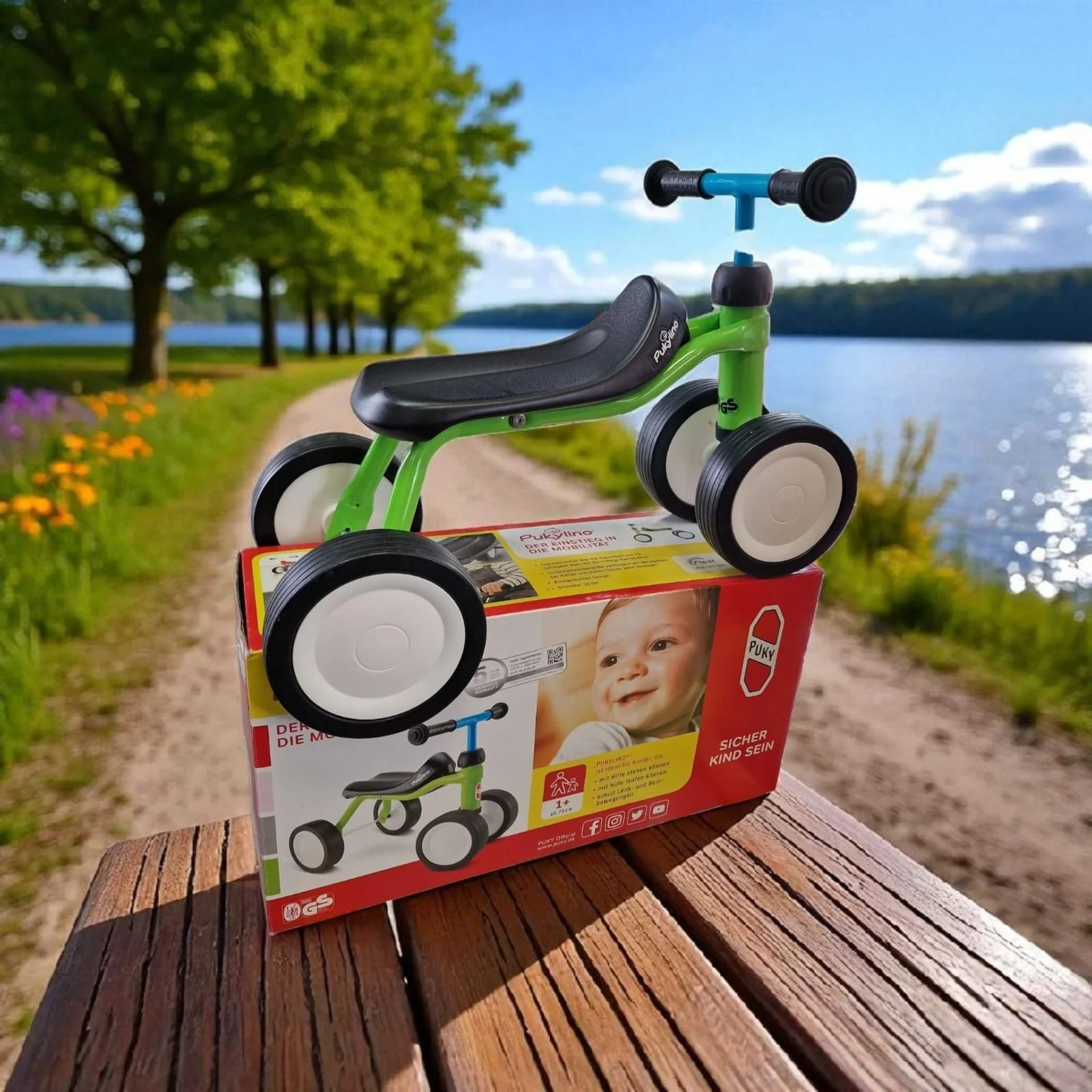 Puky Kinderlaufrad in Grün gebraucht – Outdoor-Fahrzeuge und Spielzeug für draußen bei Schatzinsel, deinem Second Hand Experten.