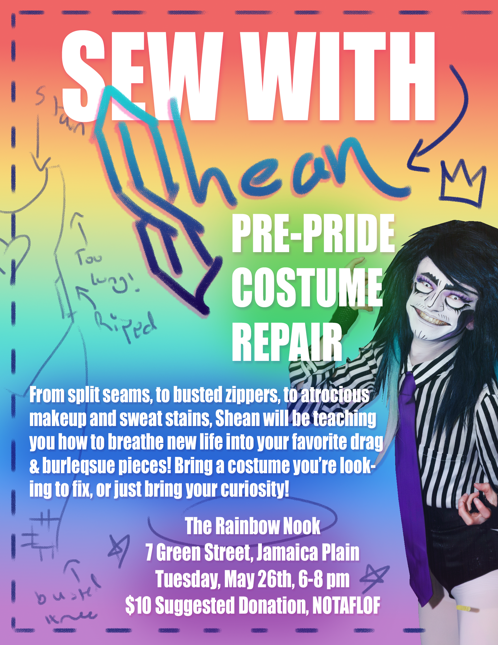PRE-PRIDE COSTUME REPAIR WORKSHOP