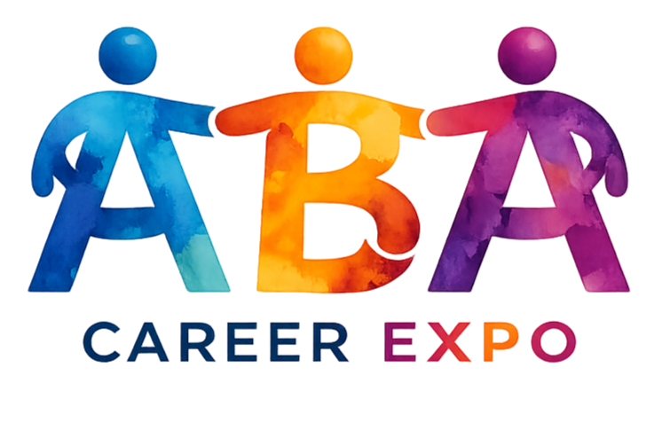 Three colorful human-like paper cutouts holding hands, with the words "CAREER EXPO" below them.