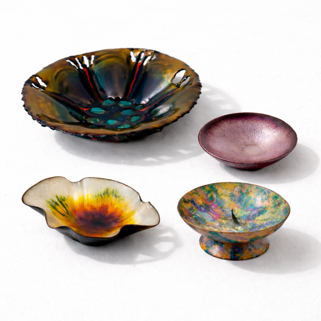 Textured ceramic and glass bowls, sculptural tableware curated by Vigo Leonarte