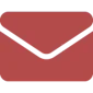 A simple red logo symbolizing mail.