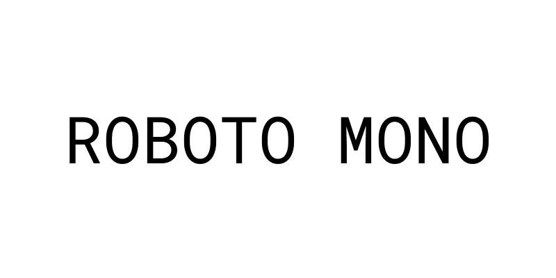 Roboto Mono