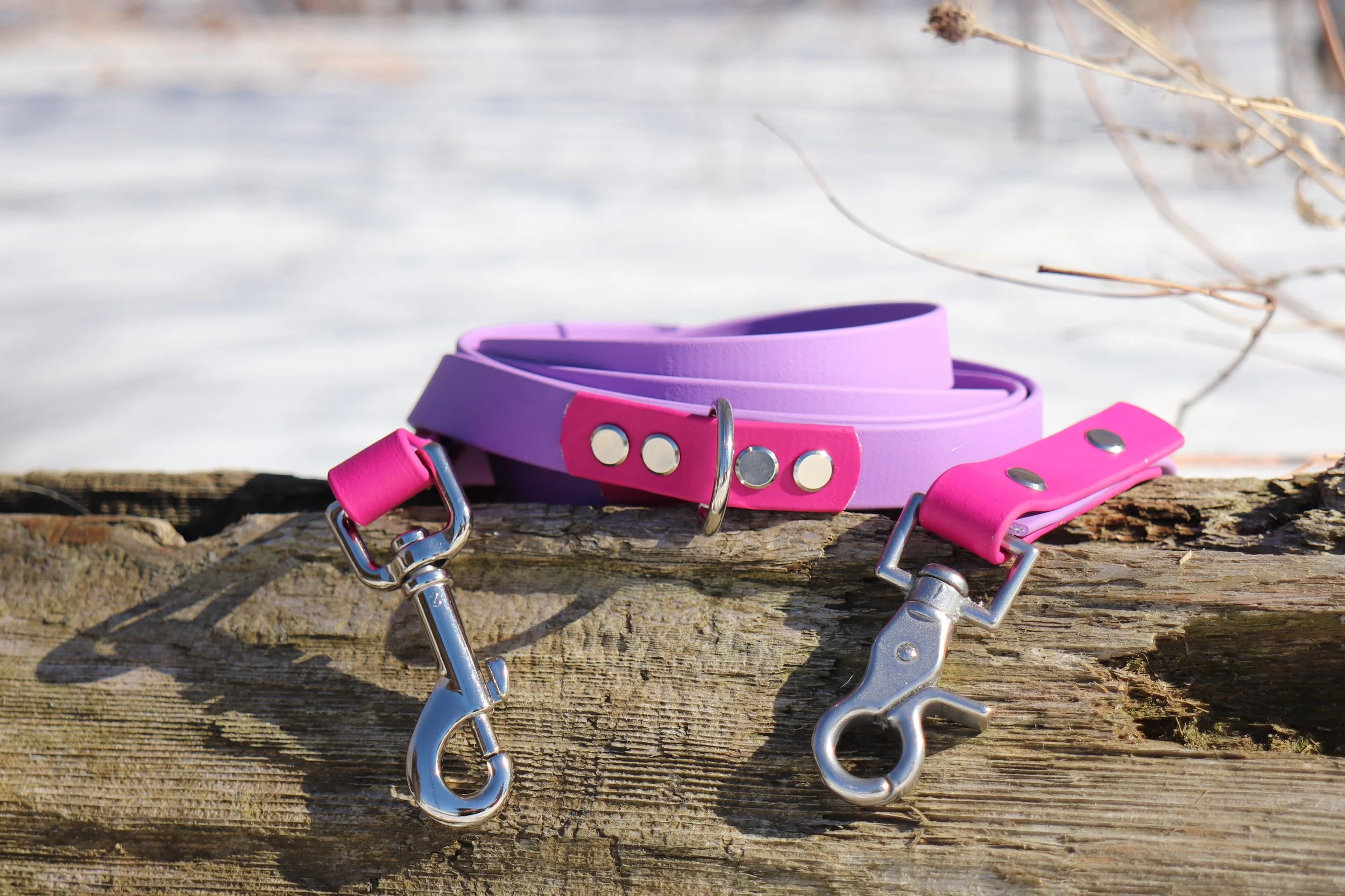 Laisse multifonctions - Améthyste et Fushia