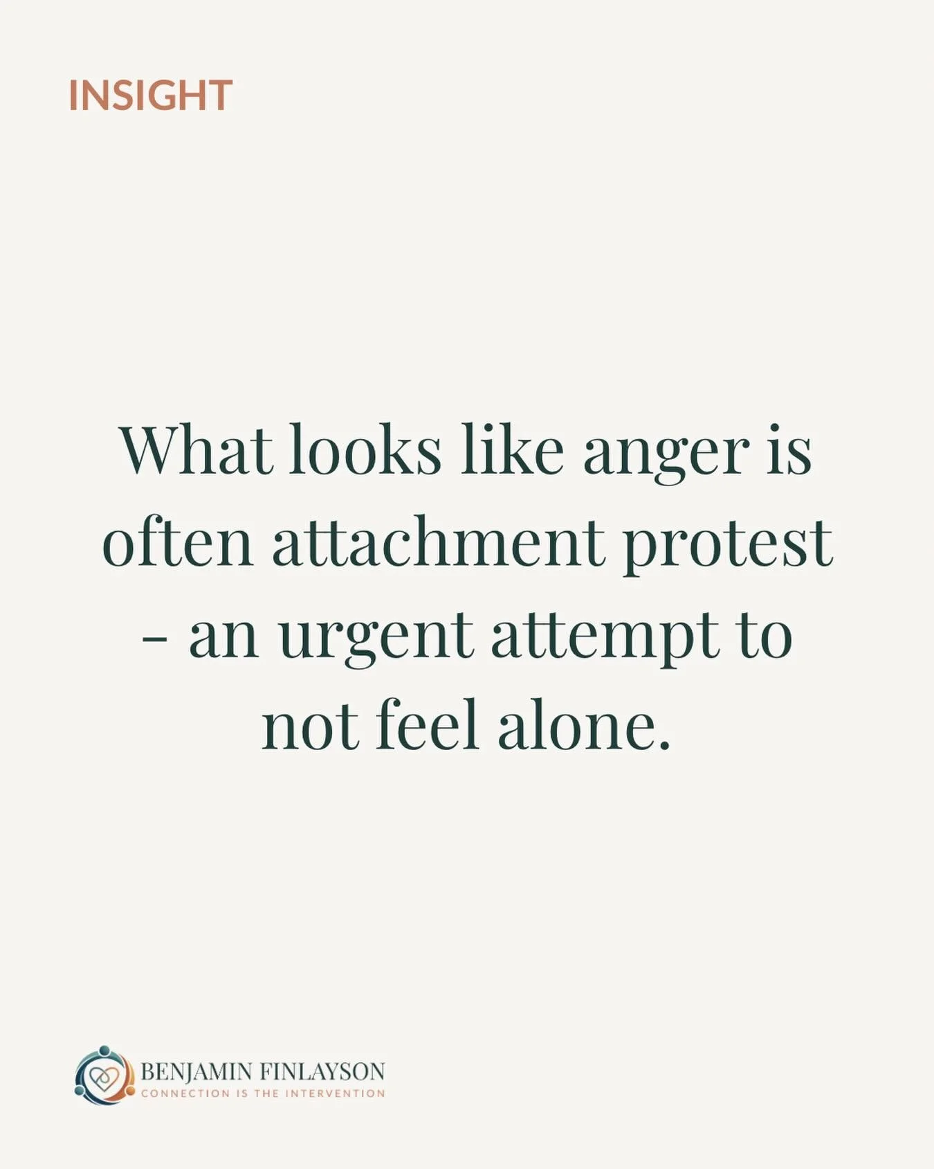 In emotionally, focused therapy, we learned that anger often sits on top of something more vulnerable: fear of disconnection. 

When we can hear the protest as attachment pain, everything softens.

Learn more about how emotionally focused therapy can