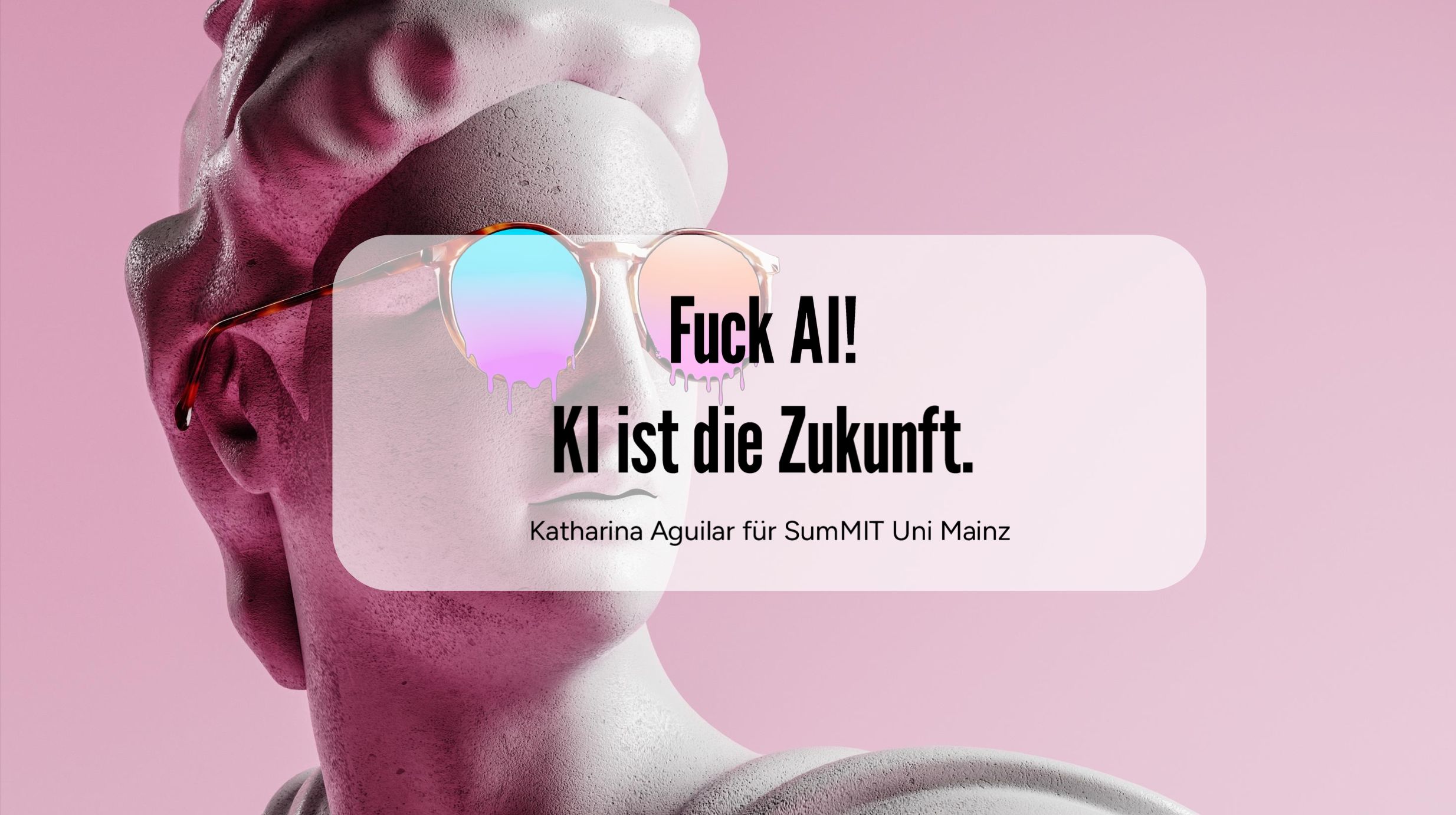 Titelfolie der KI-Keynote von Katharina Aguilar