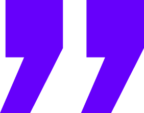 Purple quotation marks