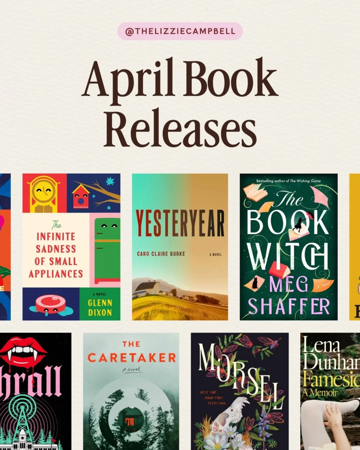 No April fool's trick, just 8 new books I'm excited about this month! Yesteryear especially was absolutely amazing - more on that in a few days!

#bookrecs #bookish #booklover