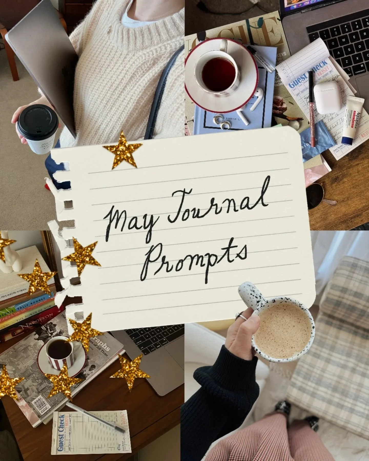 Some journaling prompts for May 🌸🌼☀️🌱 Want the full 31 prompts? Join the party on Substack. Comment "JOURNAL" for the link!
