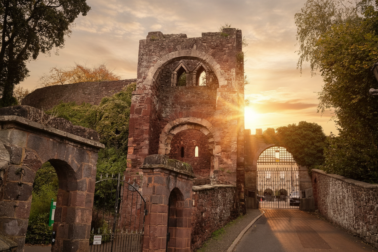 Exeter Castle Sunset Summer The Proms Uk