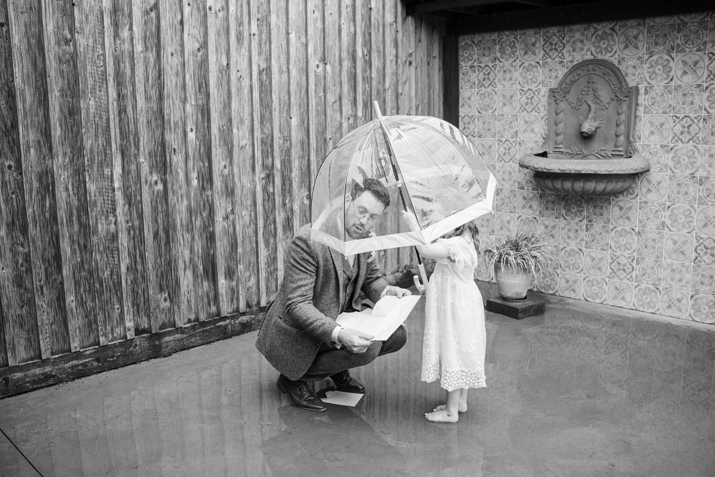 wet weather wedding photographer Essex