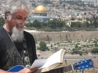 Reading scripture atop The Mount Of Olives