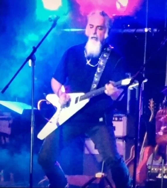 Jamming on my Flying V at a Christian Festival.