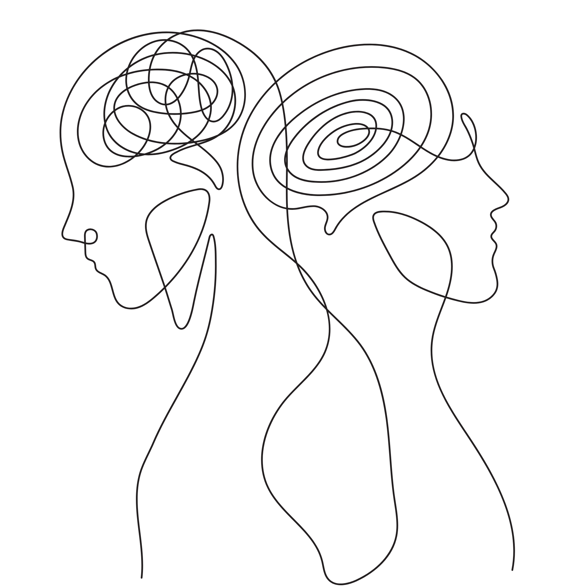 Leadership coach supporting team members thinking