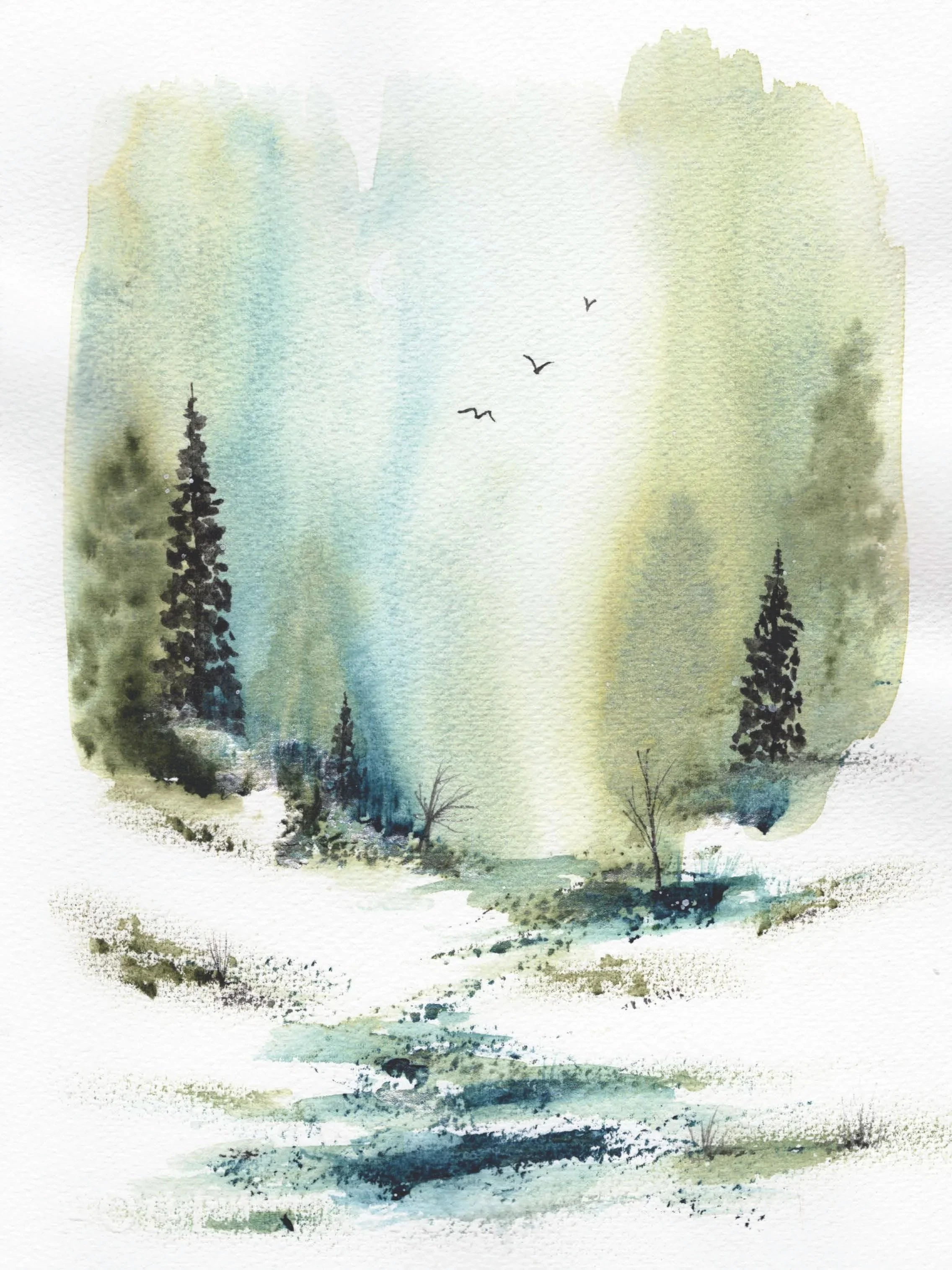 Northern Hush - 9x12 