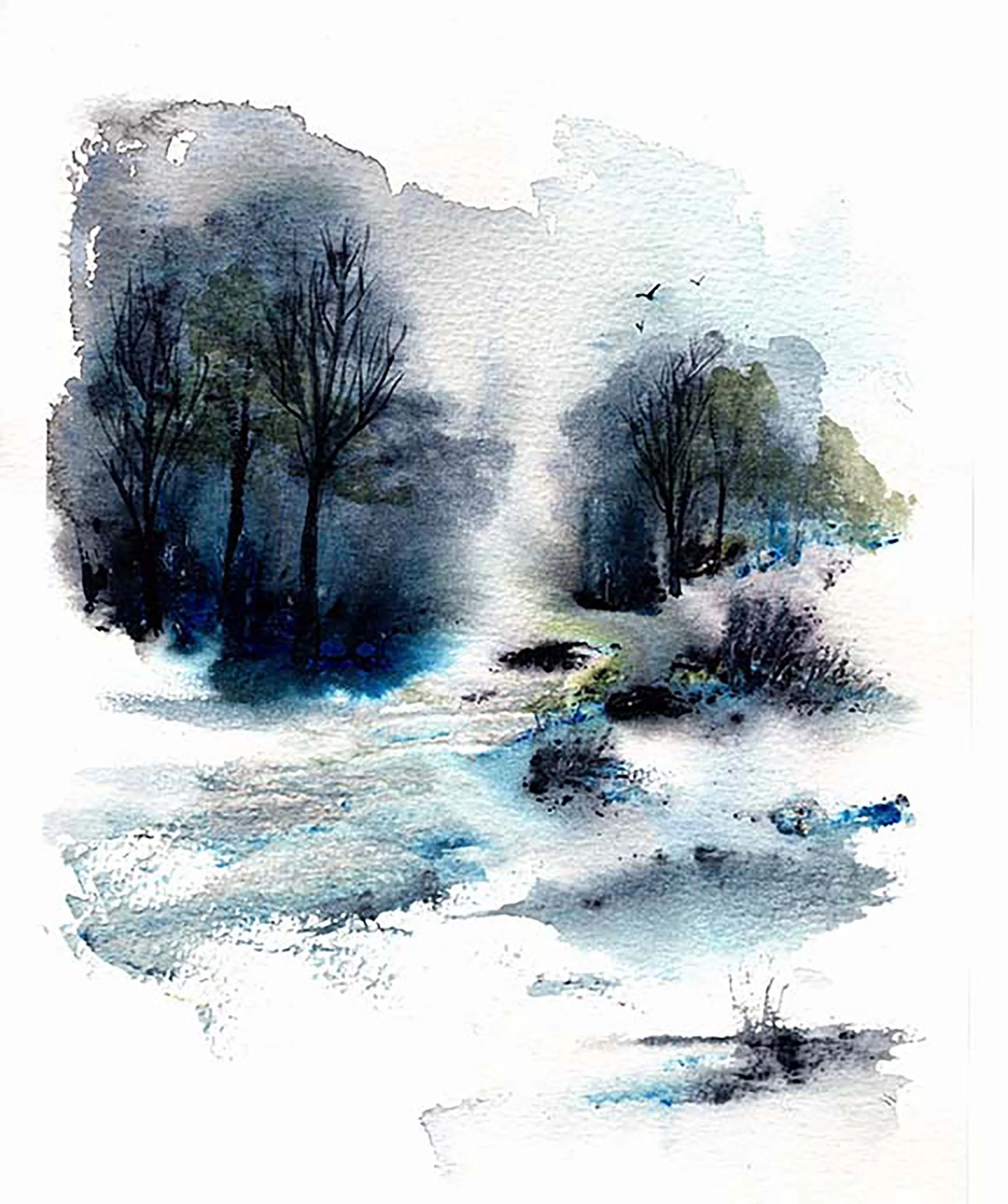 Winter Blues - 9x12