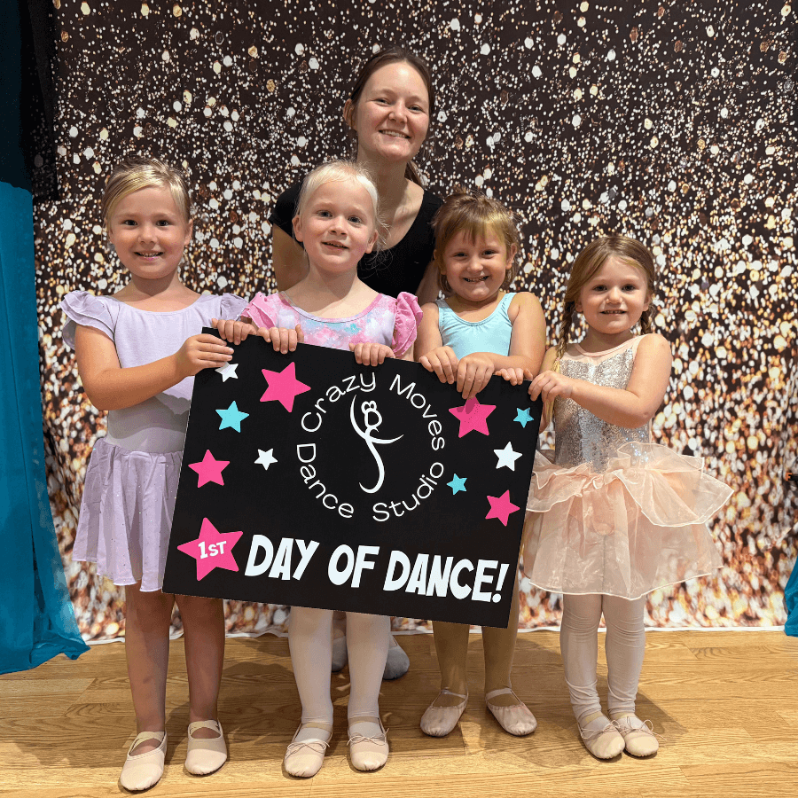 First day of dance photo at Crazy Moves Dance Studio in Emmett, MI
