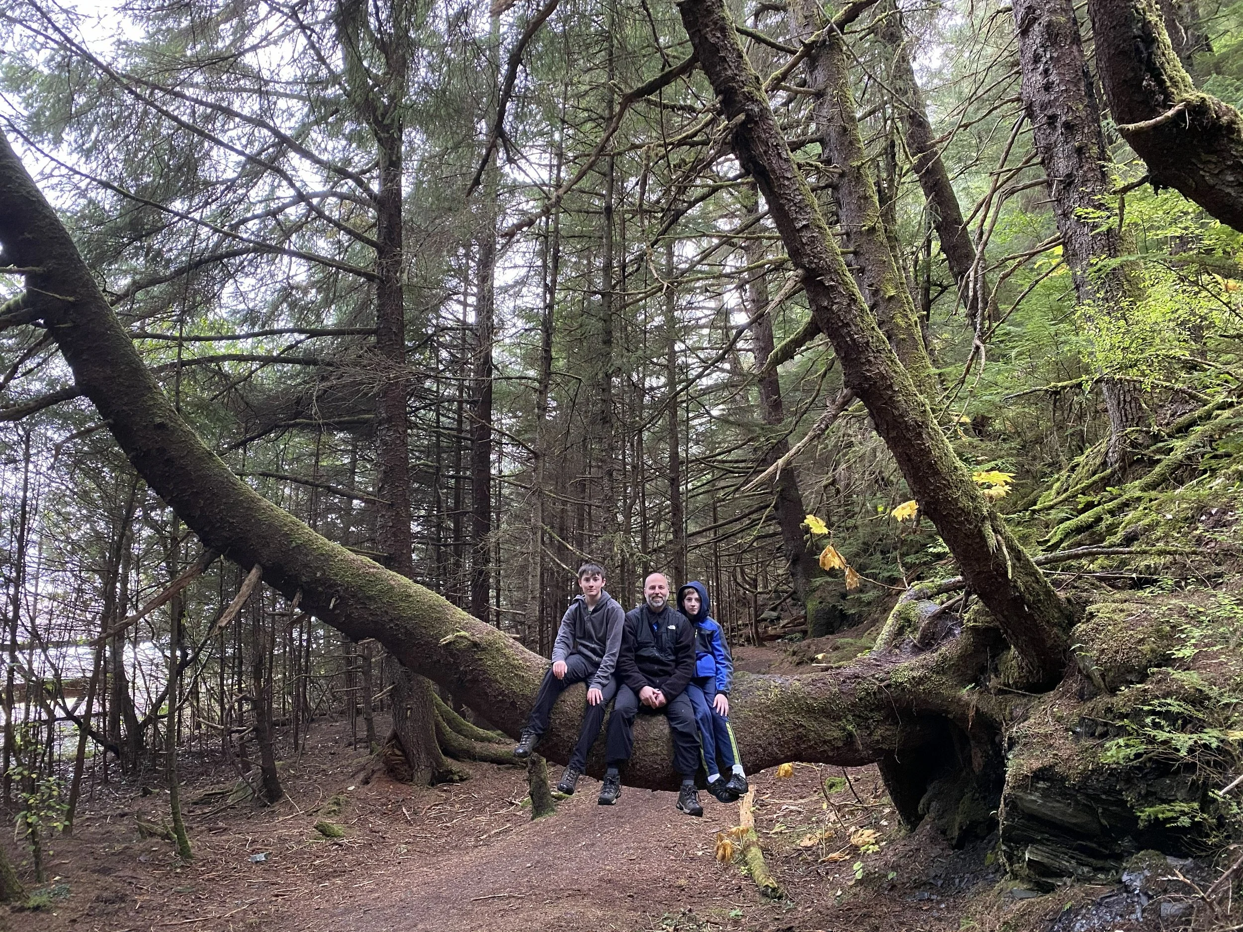 Hikers catch a cool photo from a Hiking tour in Juneau Ak.