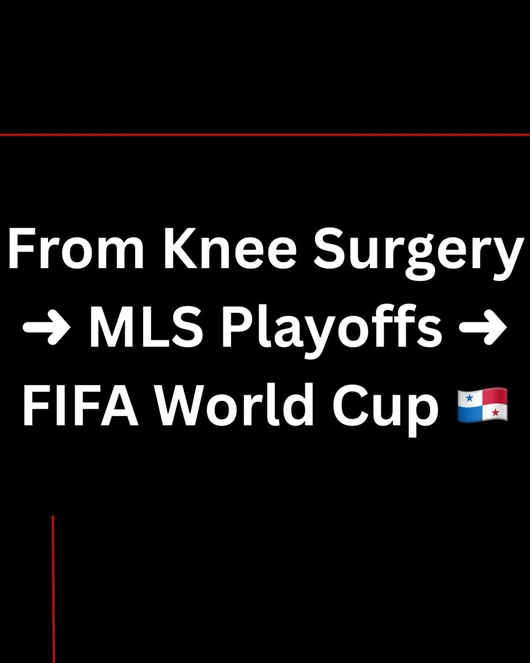 From knee surgery ➡️ MLS playoffs ➡️ FIFA World Cup 🇵🇦

Last year I had the opportunity to help Carlos Harvey navigate his return from knee surgery.

The challenge wasn&rsquo;t simply getting him healthy enough to play again.

Carlos is one of thos