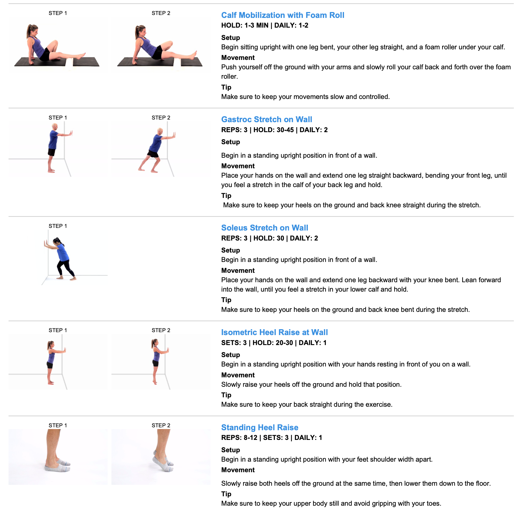 Physical Therapy Exercises for Achilles Pain in Eagan, MN at First Touch Performance Rehab