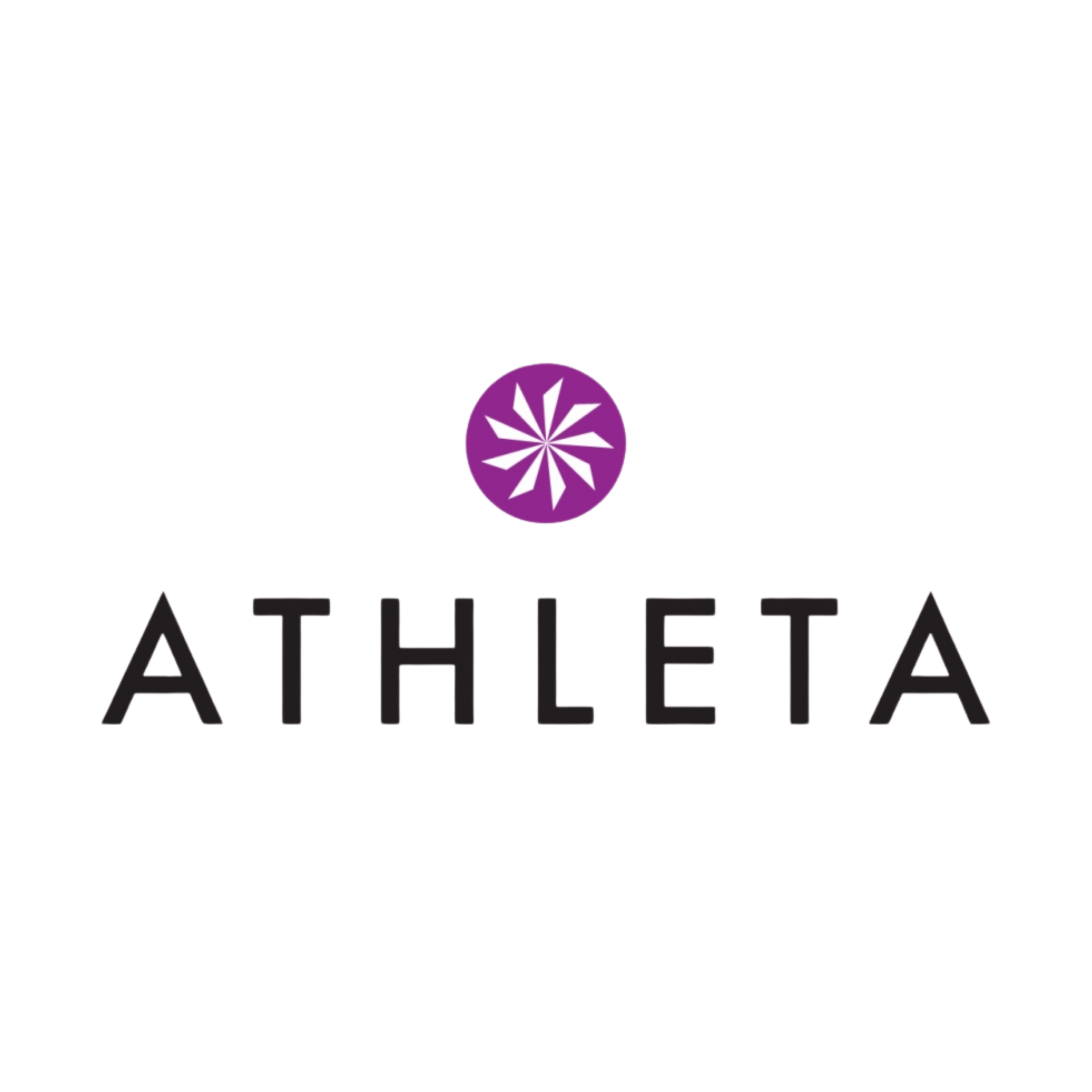 The image features the logo of Atletas, a company or brand, with a purple circular emblem containing a white star-like symbol and the stylized text 'ATLETAS' in capital letters underneath.