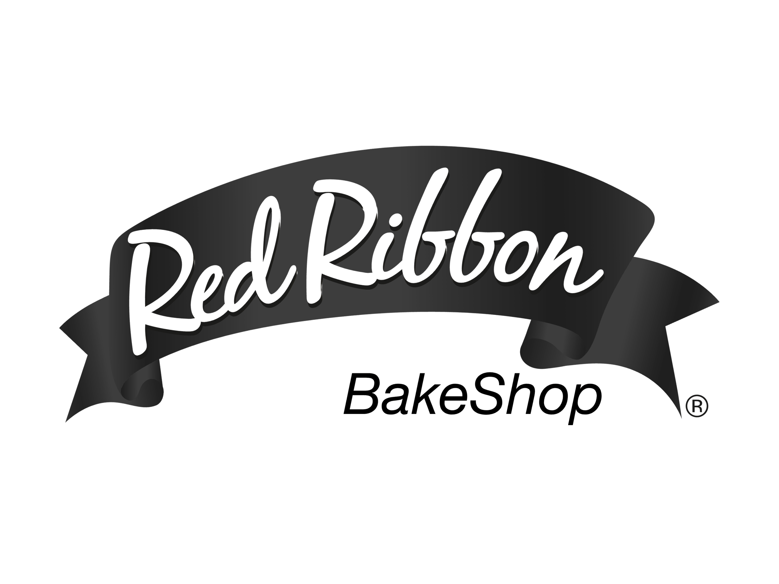 Black logo with a ribbon banner and the words "Red Ribbon" in stylized script.