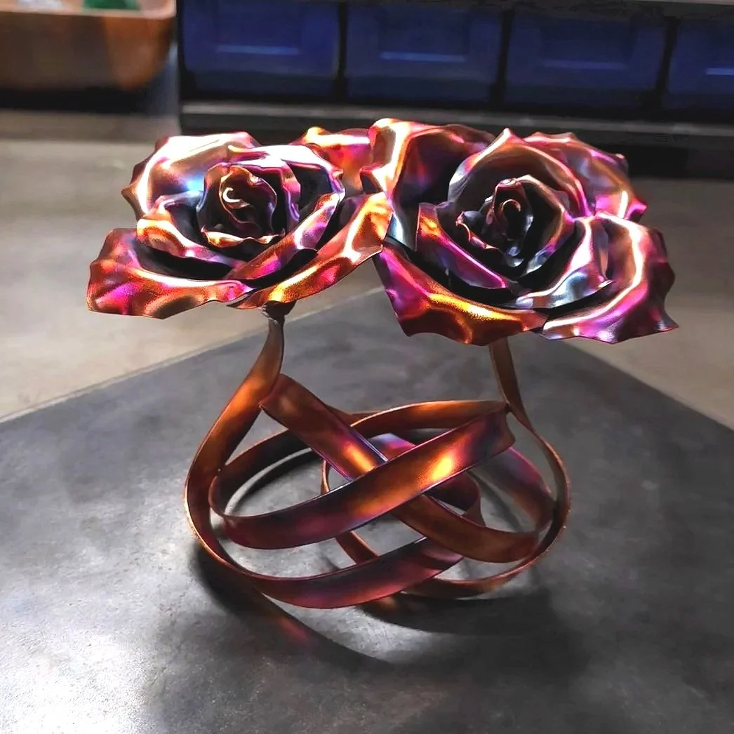 Tie the Knot Copper Roses #.1646 ribbon