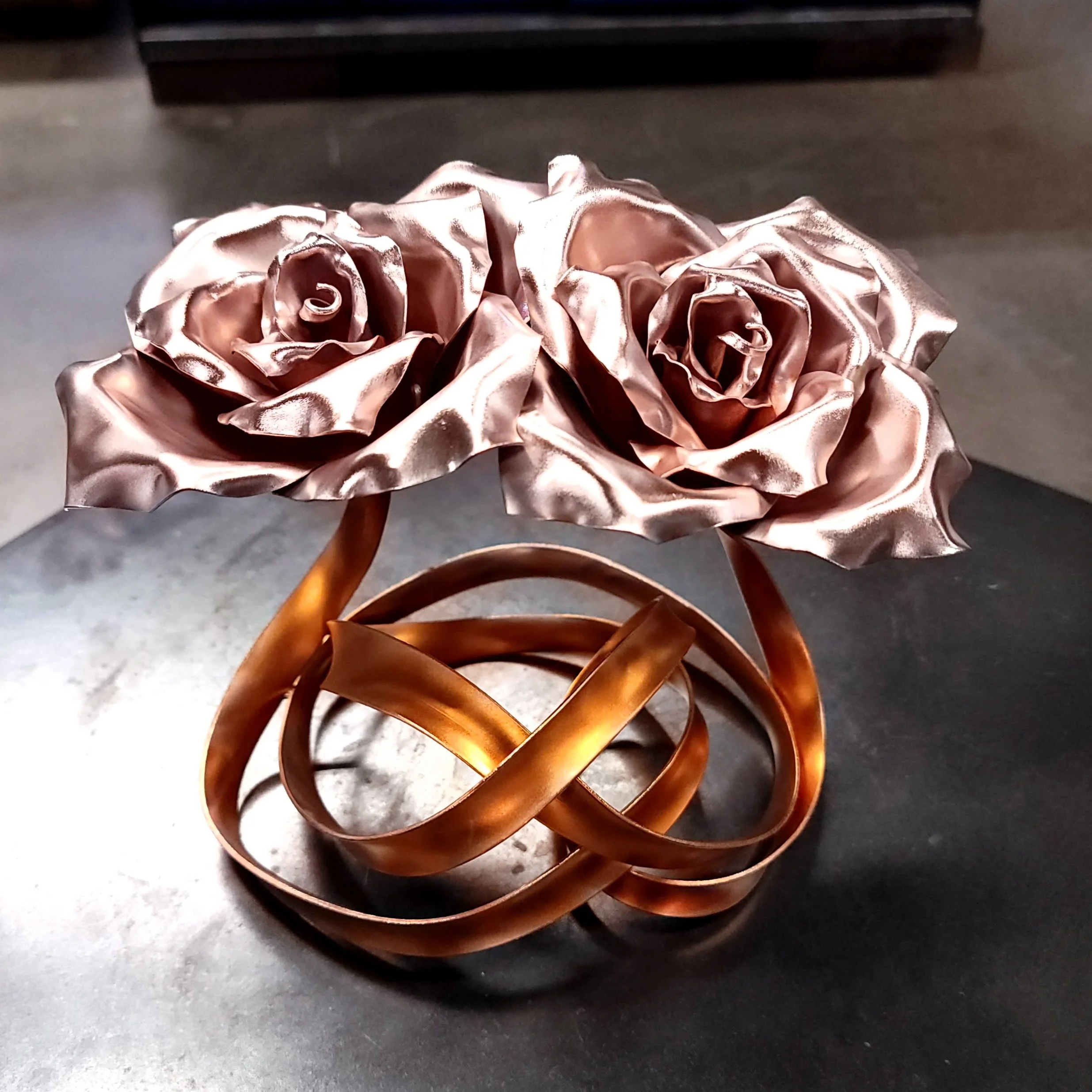 Tie the Knot Copper Roses #.1646 ribbon