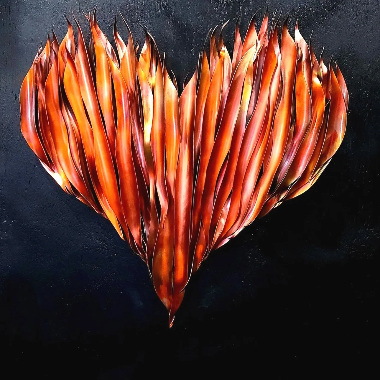 Copper Flame Heart #.1919