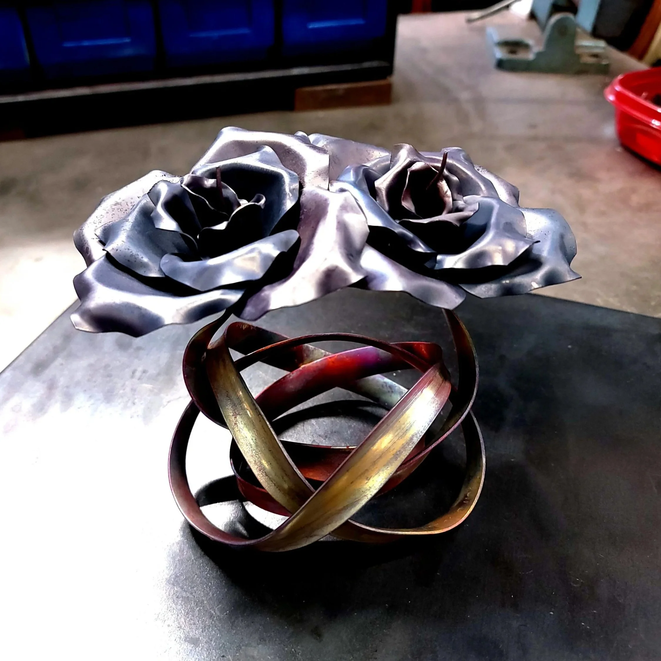 Tie the Knot Copper Roses #.1646 ribbon