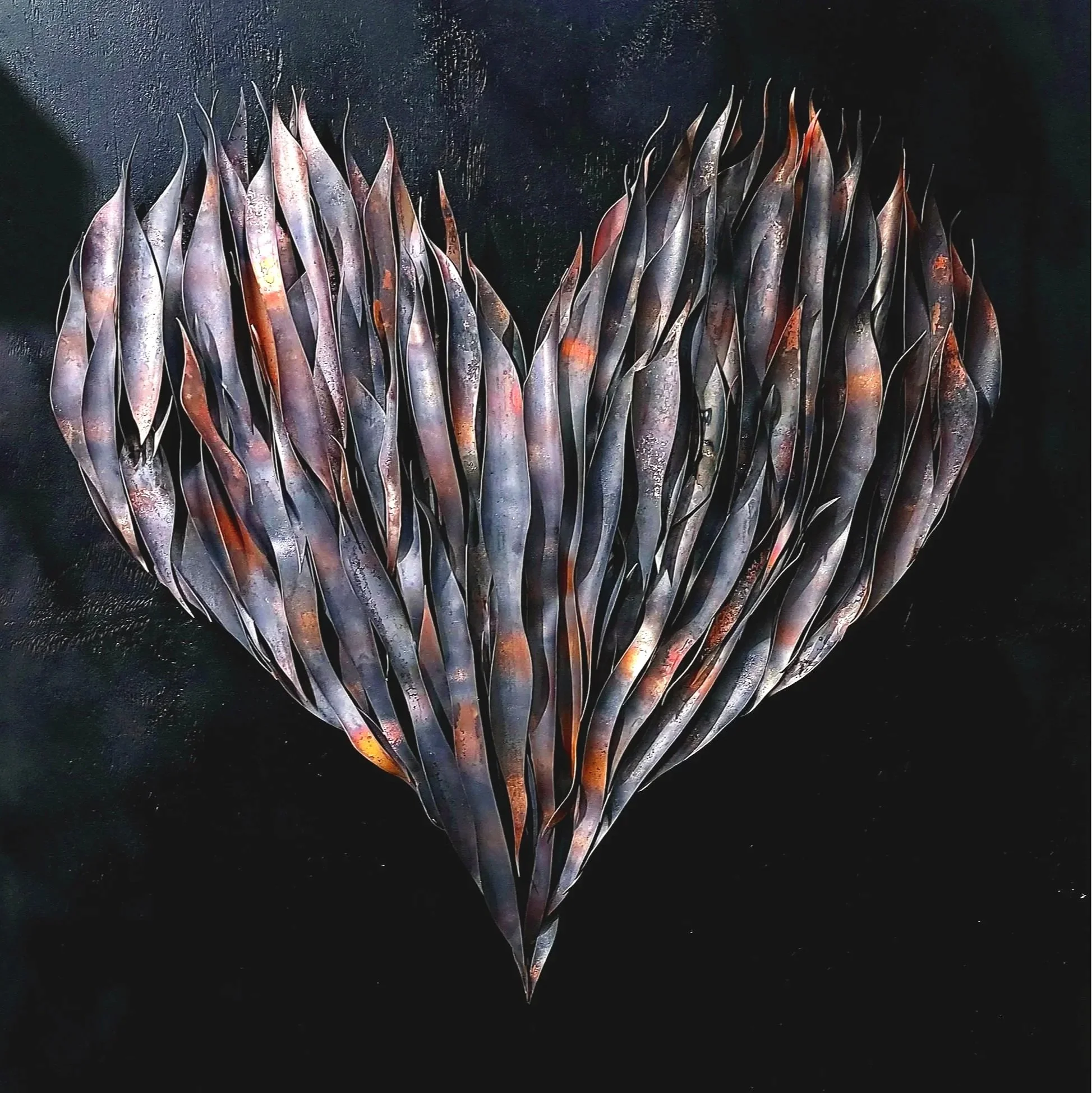 Copper Flame Heart #.1919
