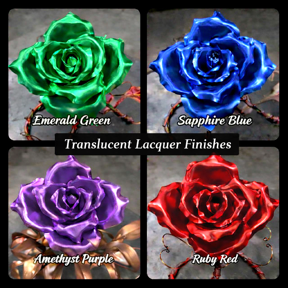 Handcrafted Be Mine Copper Rose Sculpture — Refreshing Art Studio