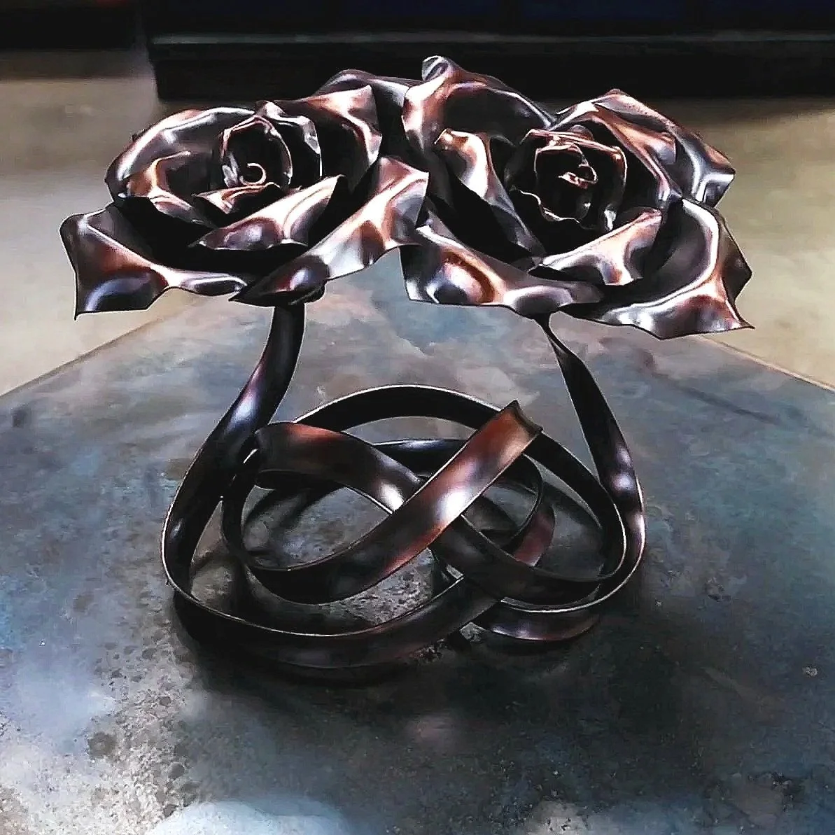 Tie the Knot Copper Roses #.1646 ribbon