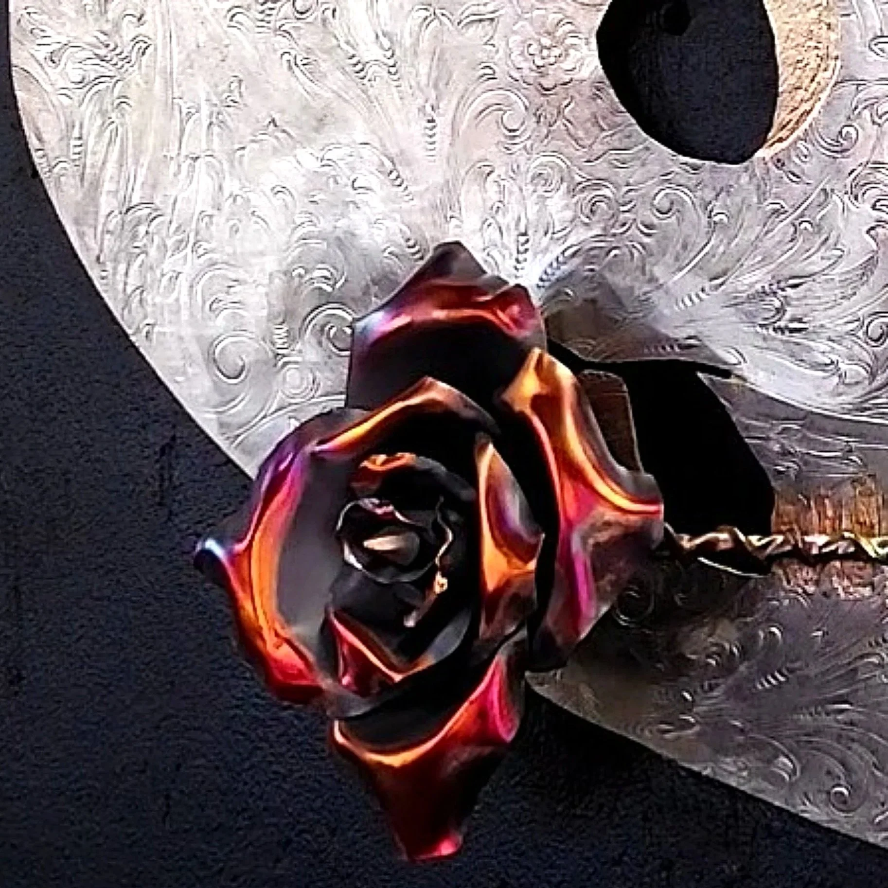 silver-sugar-skull-profile-with-copper-rose-left-close