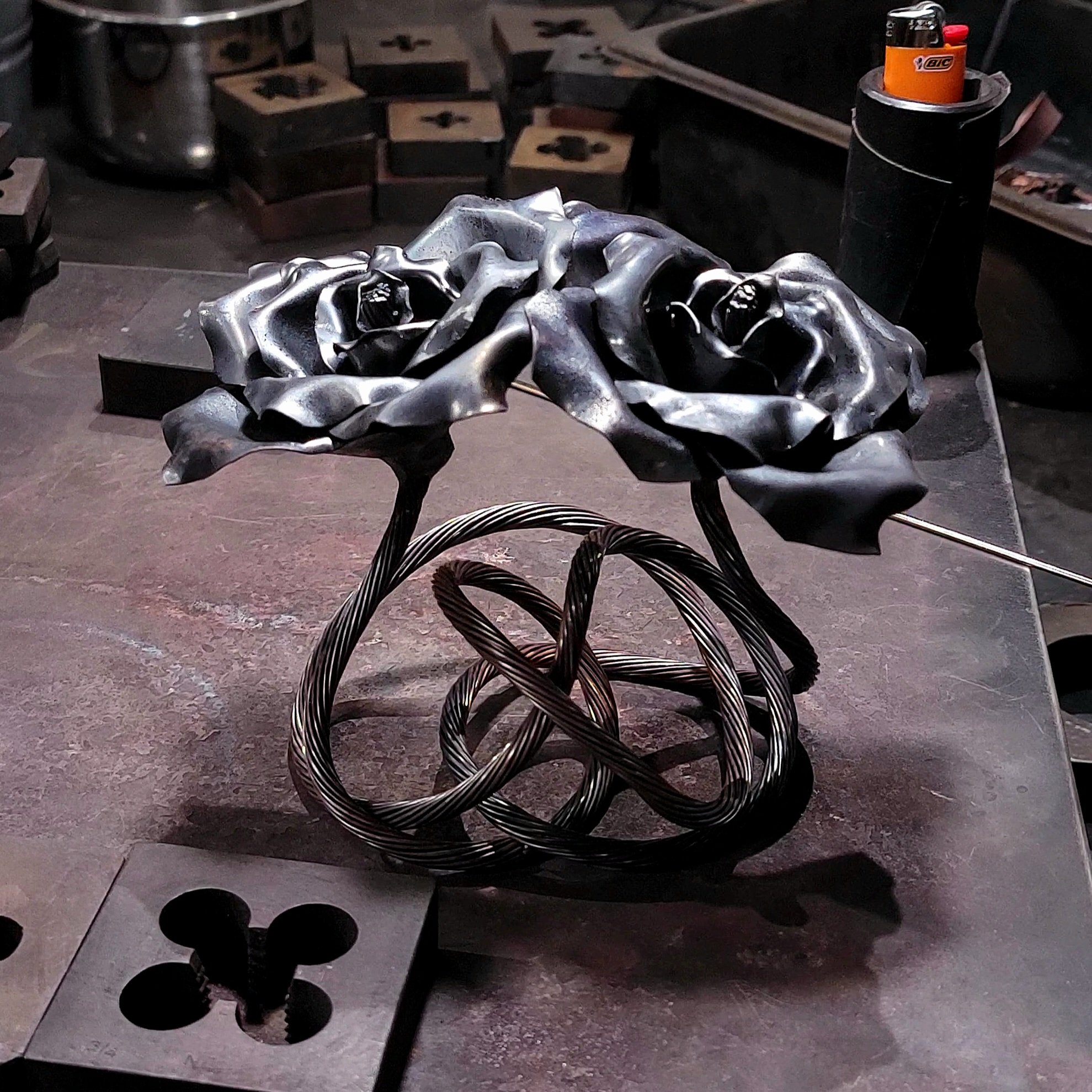 Tie the Knot Copper Roses #1648 wire