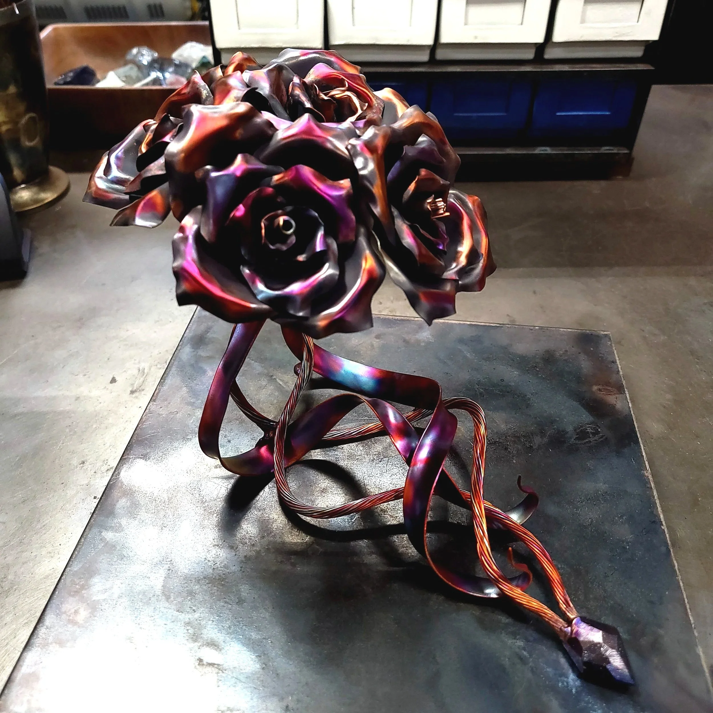 Family Bouquet Copper Roses #.1668
