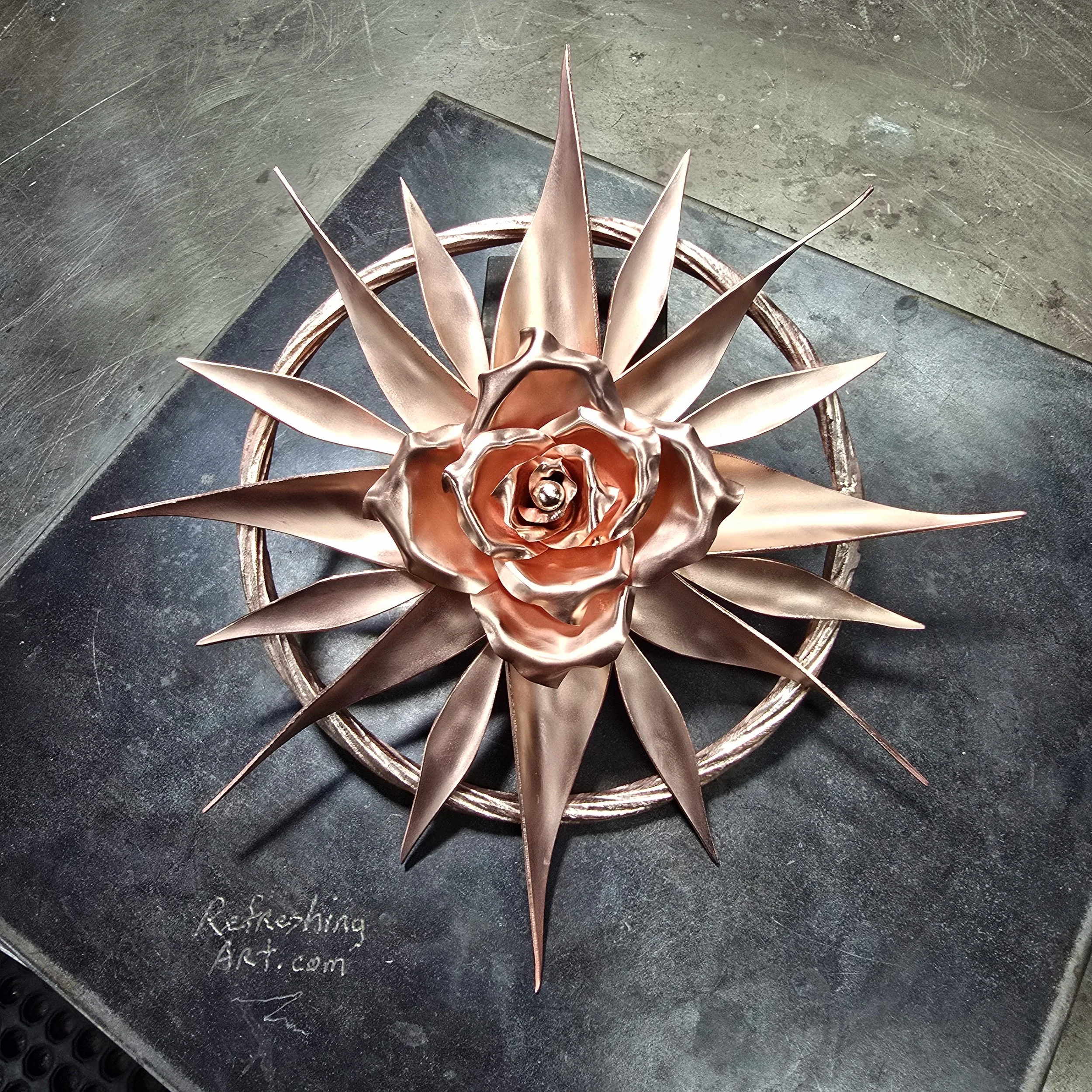 compass-rose-copper-sculpture-table