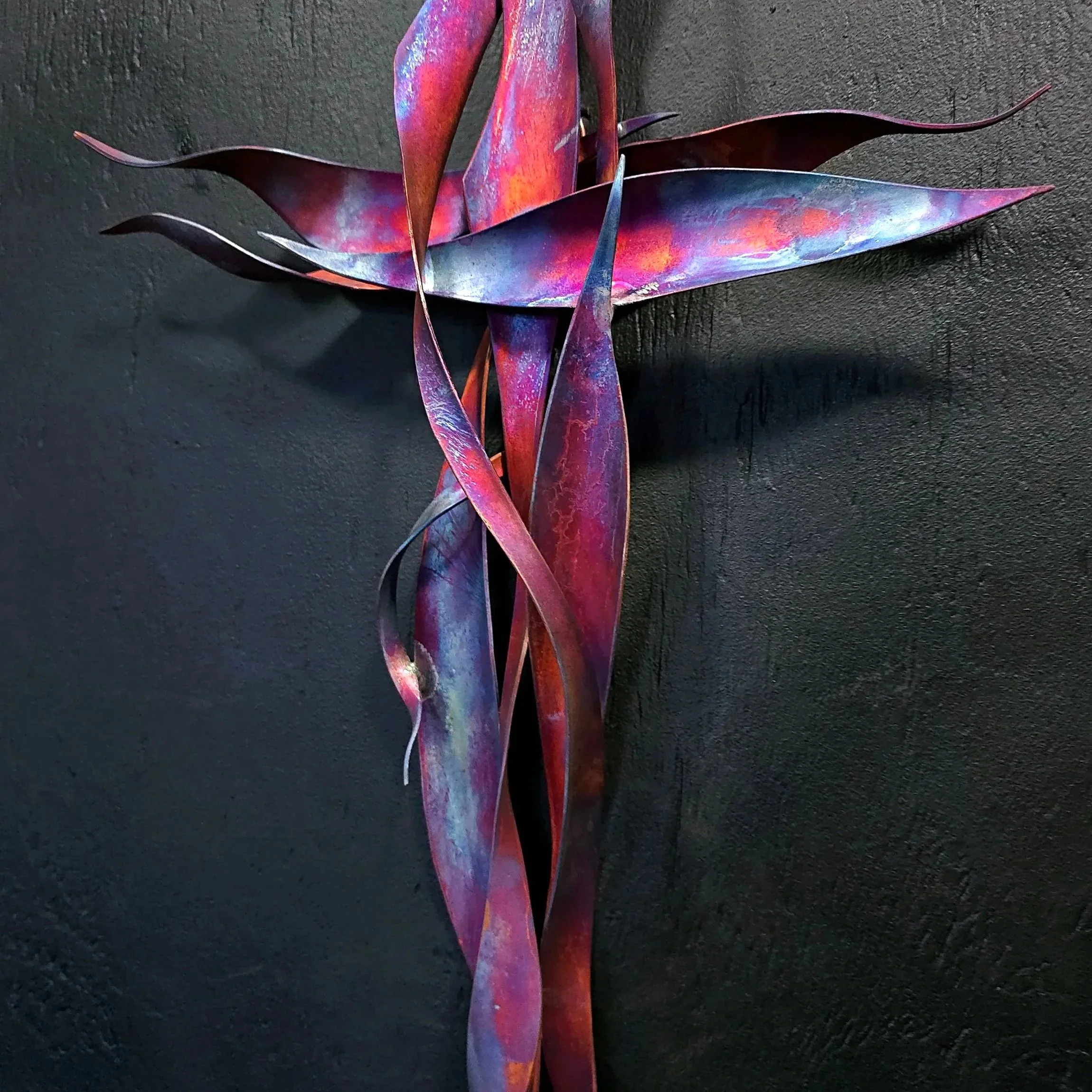 twisting-copper-cross-matte-flame-finish-side-center