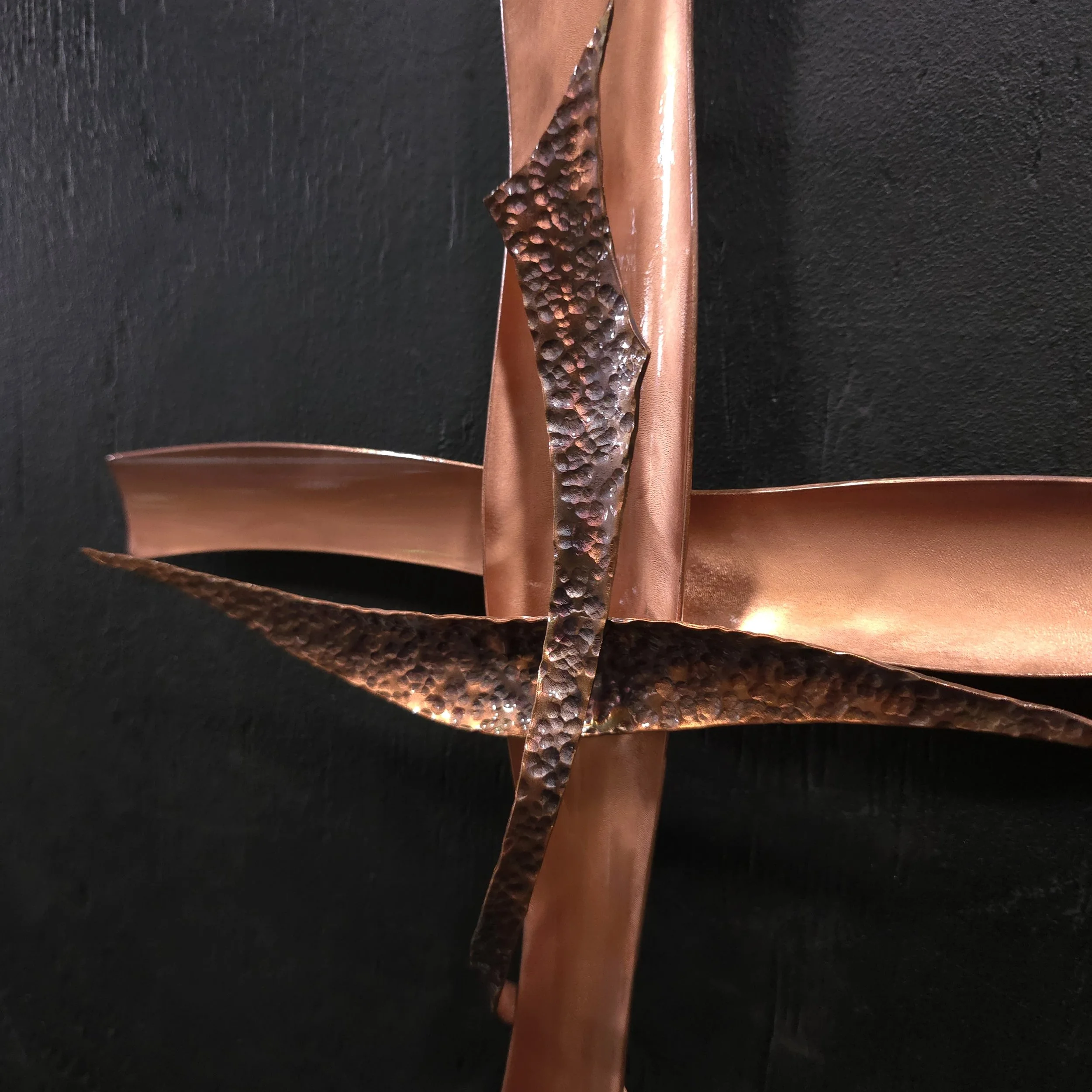 copper-cross-hand-hammered-top-right-view