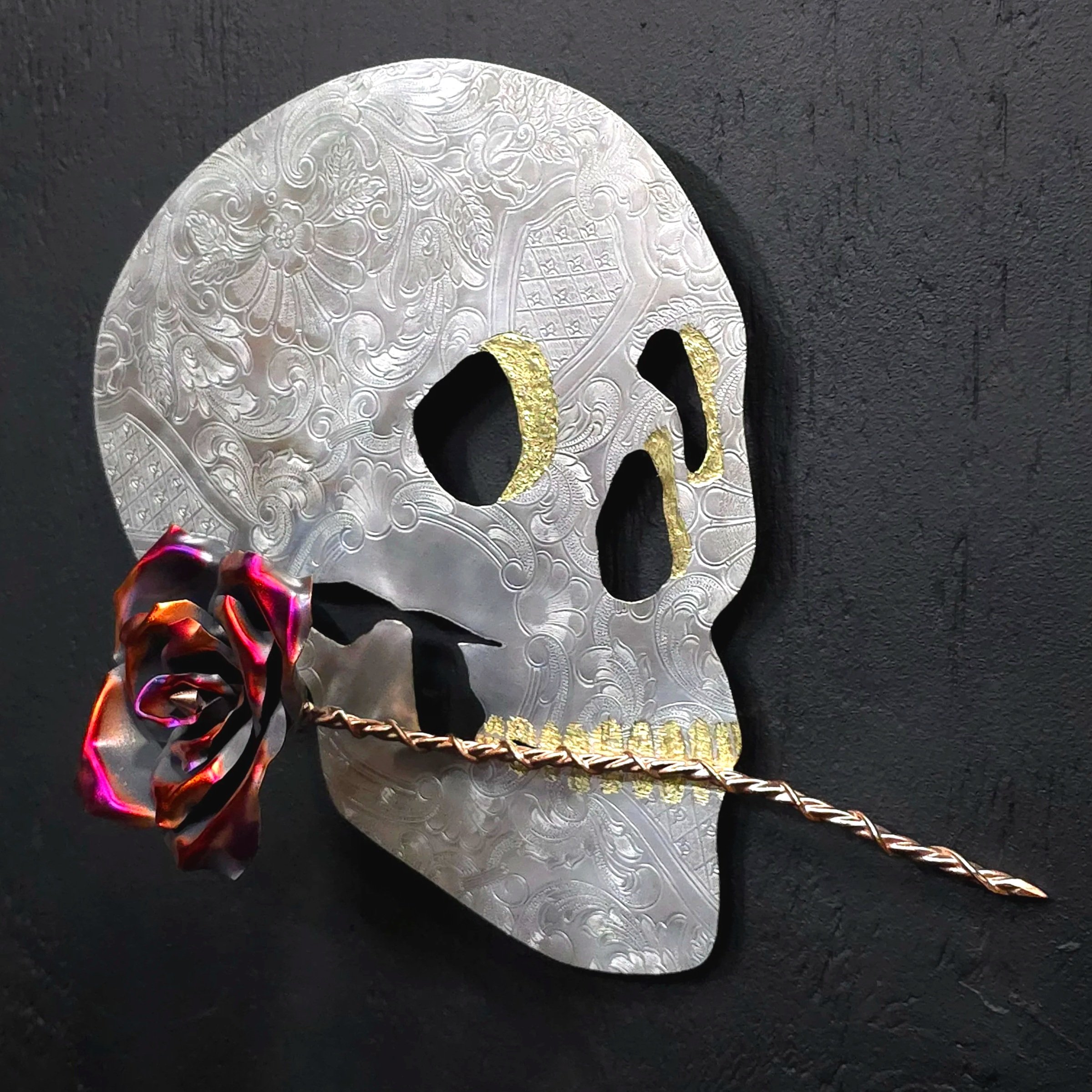 Silver Sugar Skill with Rose #.1766 ( Silver Suitor )