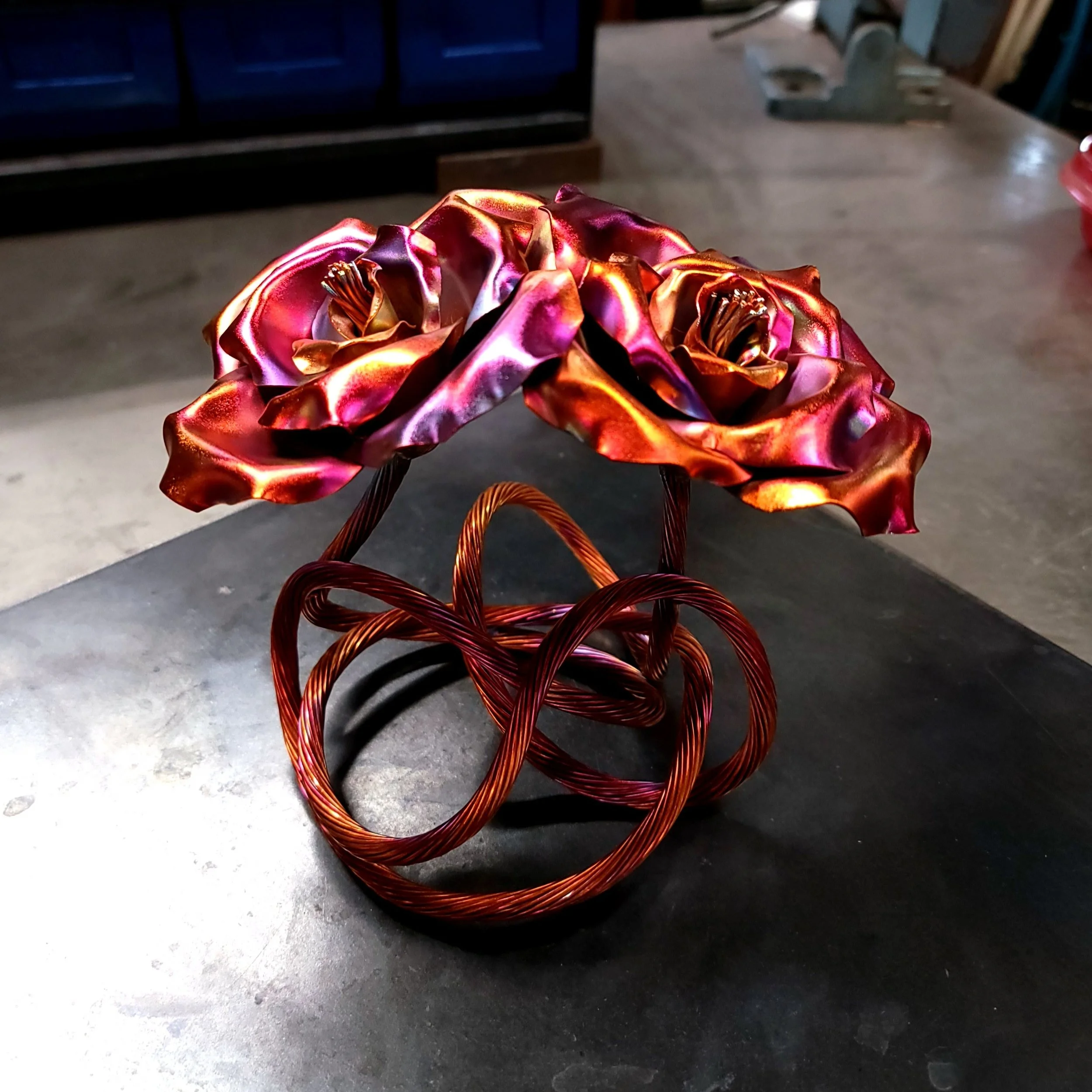 Tie the Knot Copper Roses #1648 wire